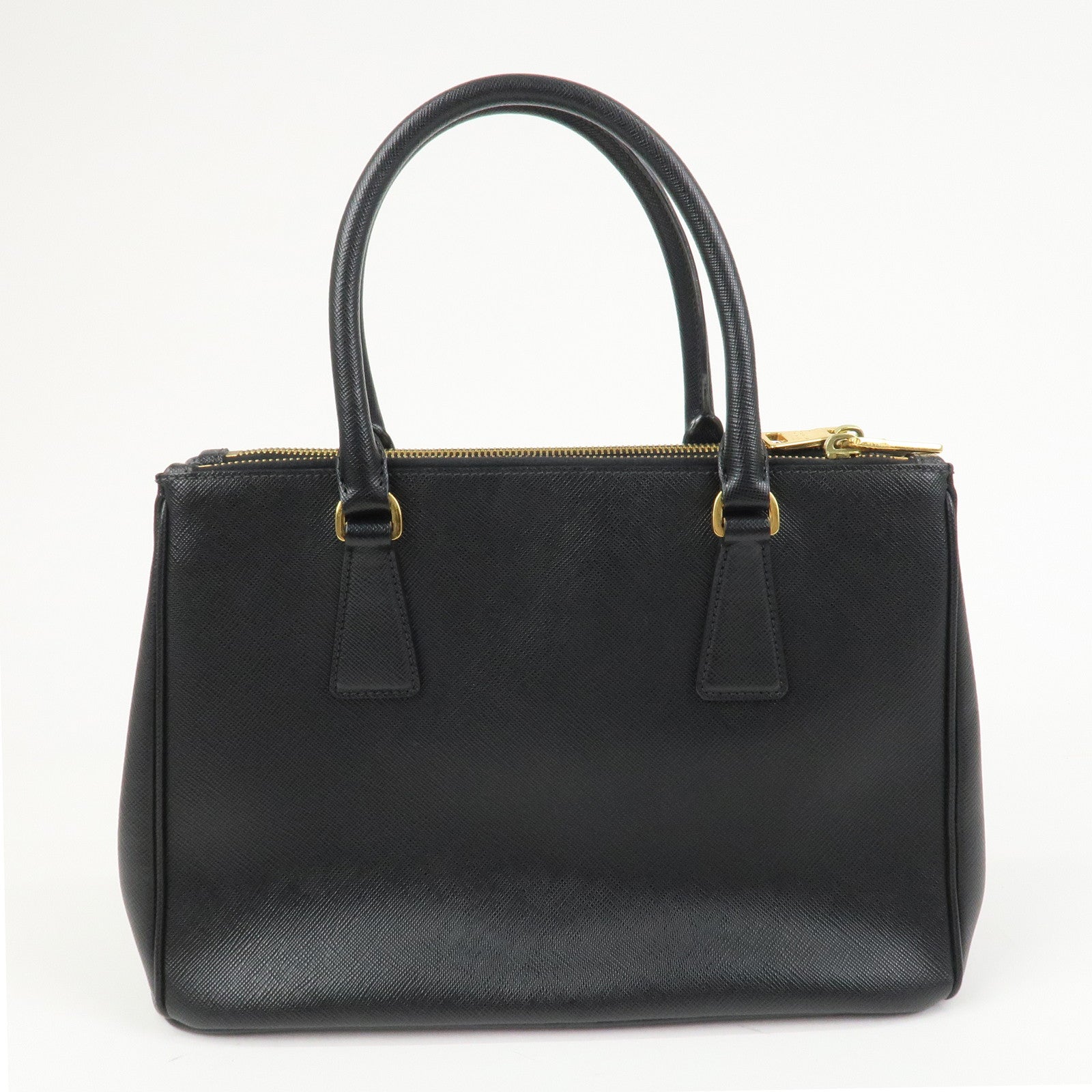 PRADA Triangle Logo Saffiano Leather 2Way Shoulder Bag Black BN2863