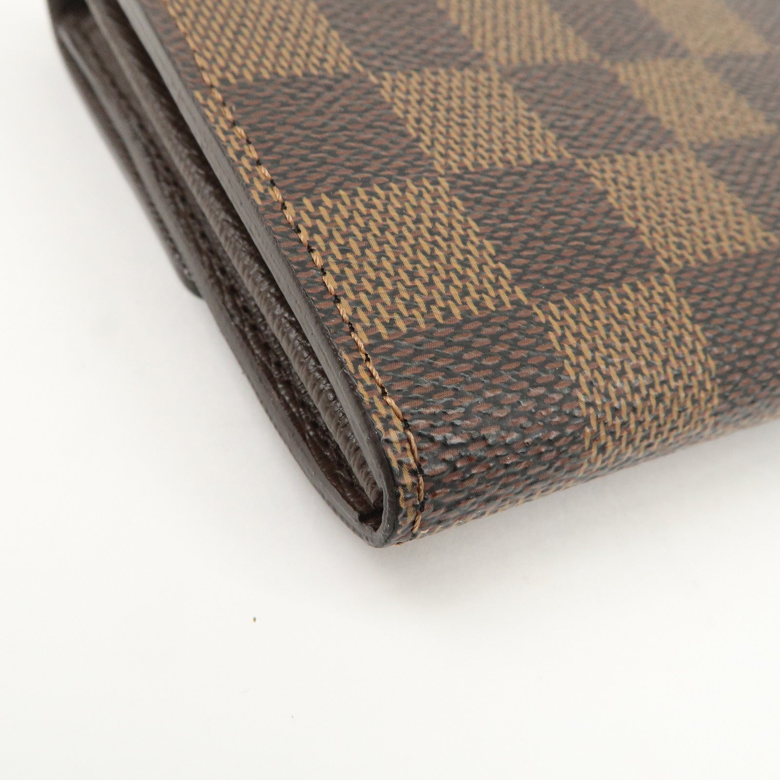 Louis Vuitton Damier Canvas Portefeuille Sarah Long Wallet Brown N61734 Used