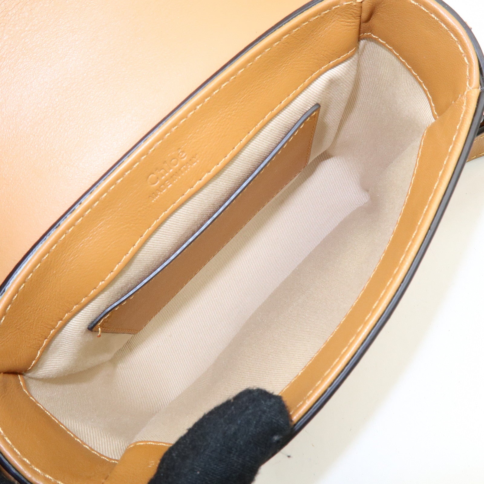 Chloe See By Chloe Embosssed Leather 2Way Bag Shoulder Bag Brown