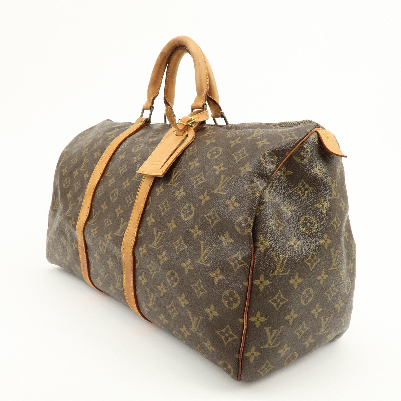 Louis Vuitton Monogram Keep All 50 Boston Bag Brown M41426