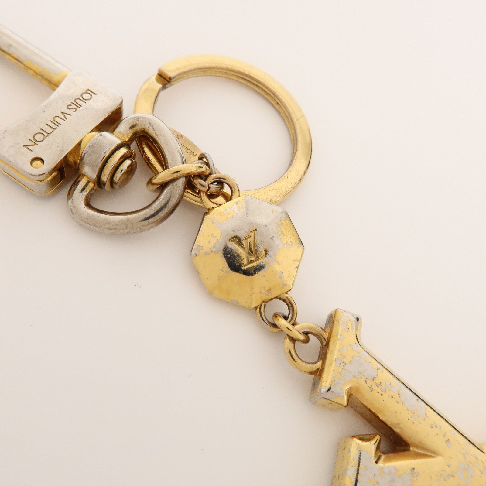 Louis Vuitton Facettes Porte Cles Bag Charm Key Chain Gold M65216