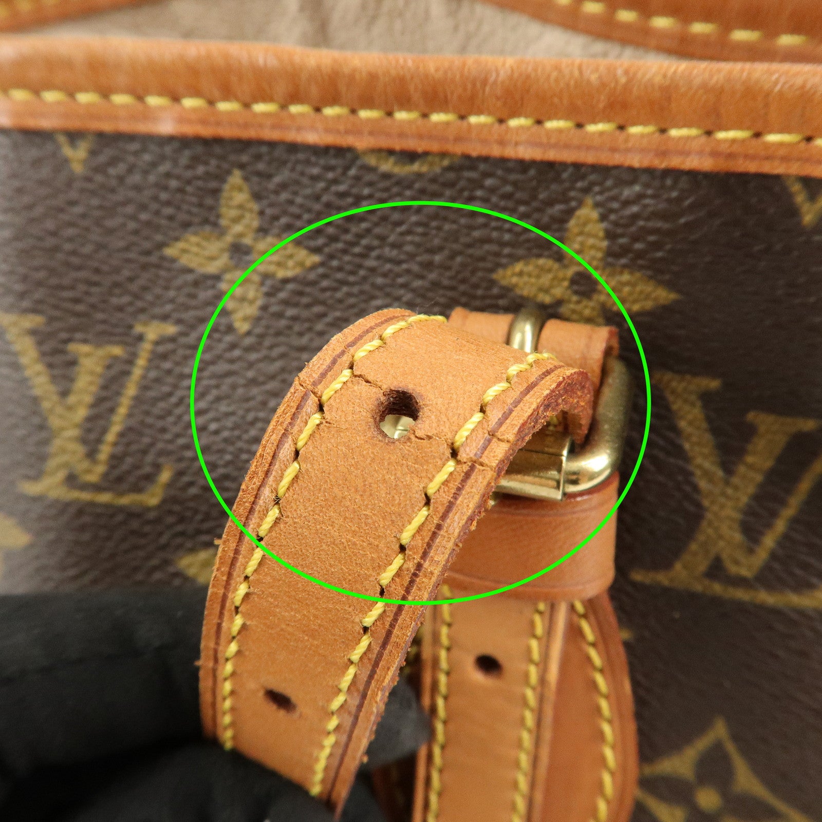 Louis Vuitton Monogram Canvas Bucket PM Hand Bag Brown M42238