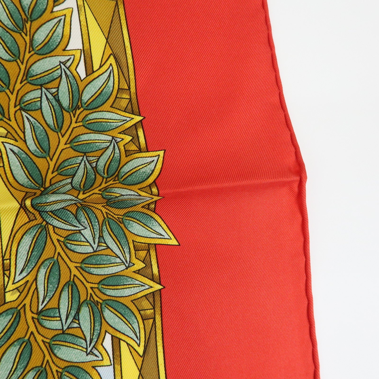 HERMES Carre 90 Silk 100% Scarf ENVOL Bird Print Red White