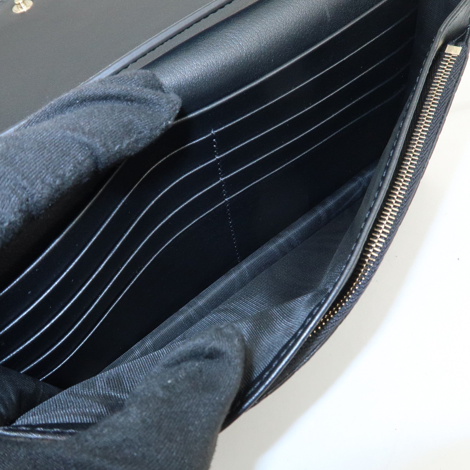 GUCCI Micro Guccissima Leather Shoulder Bag Wallet Bag Black 466507