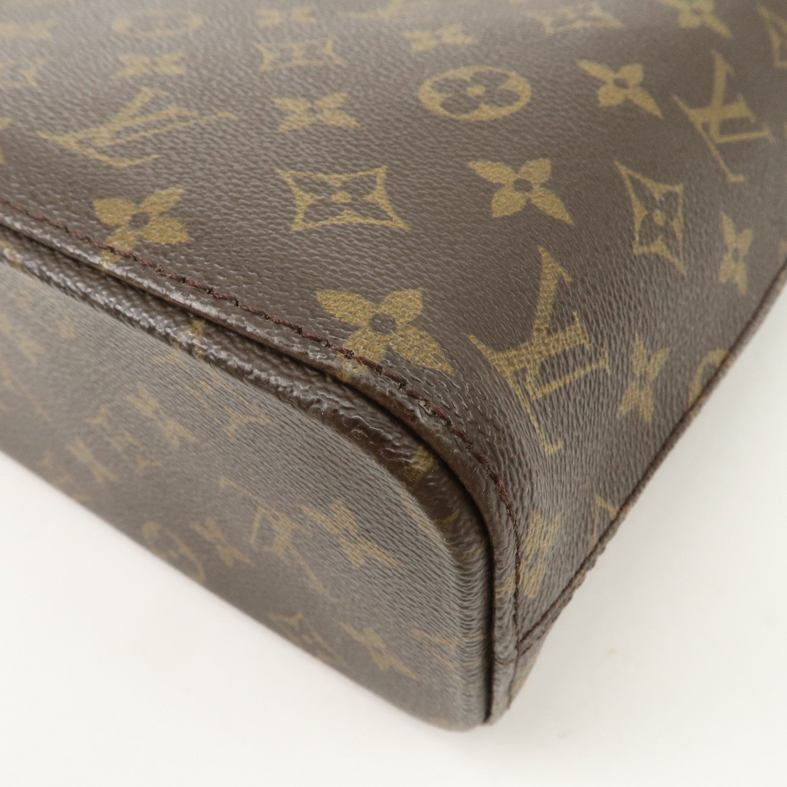 Louis Vuitton Monogram Luco Tote Bag Hand Bag Brown M51155 Used