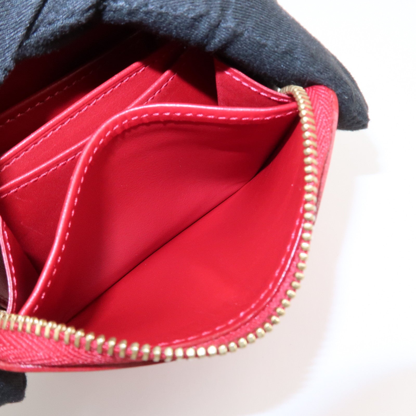 Louis Vuitton Monogram Vernis Leather Zippy Coin Purse Red M93608 Used