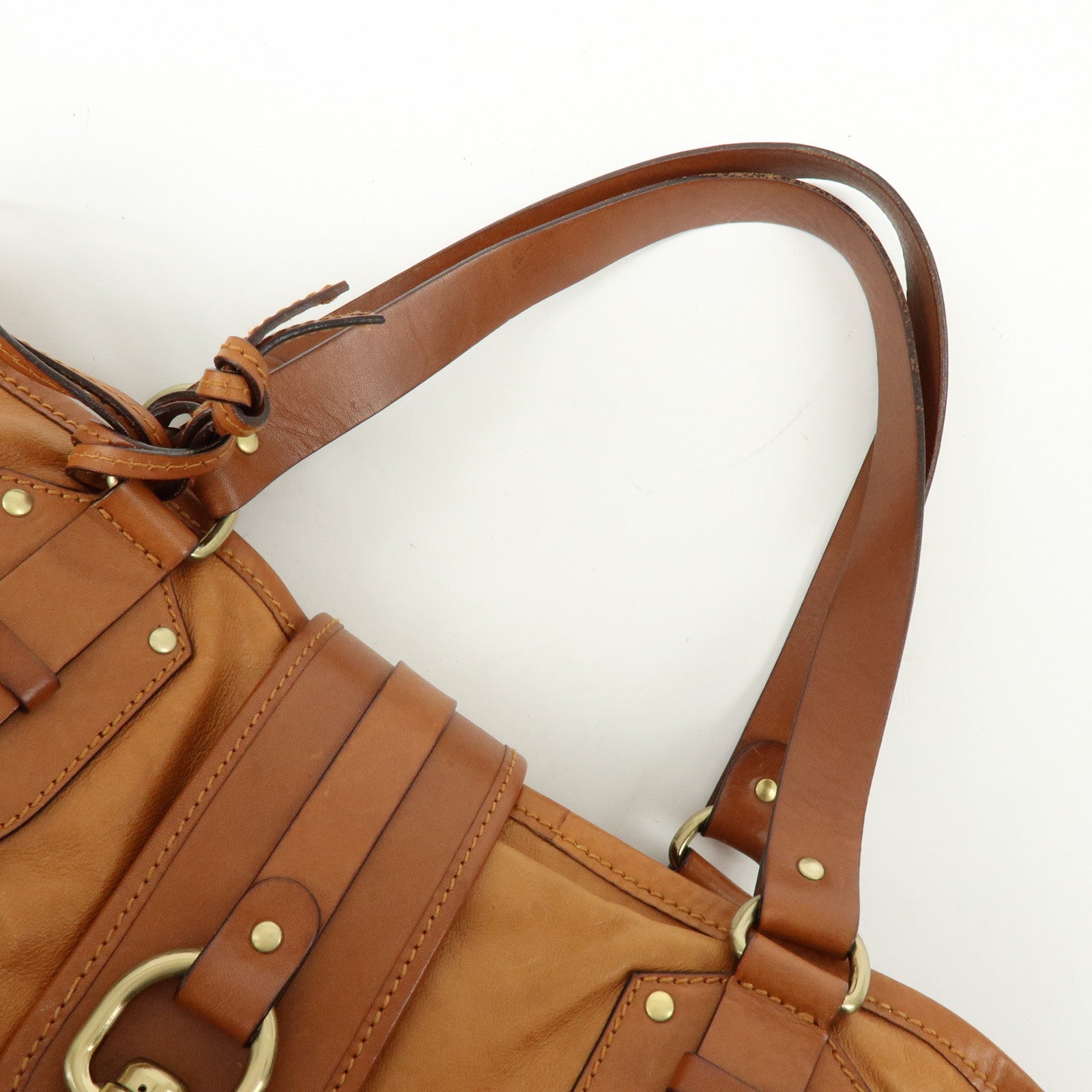 Chloe Kerala Leather Shoulder Bag Hand Bag Horse Charm Brown