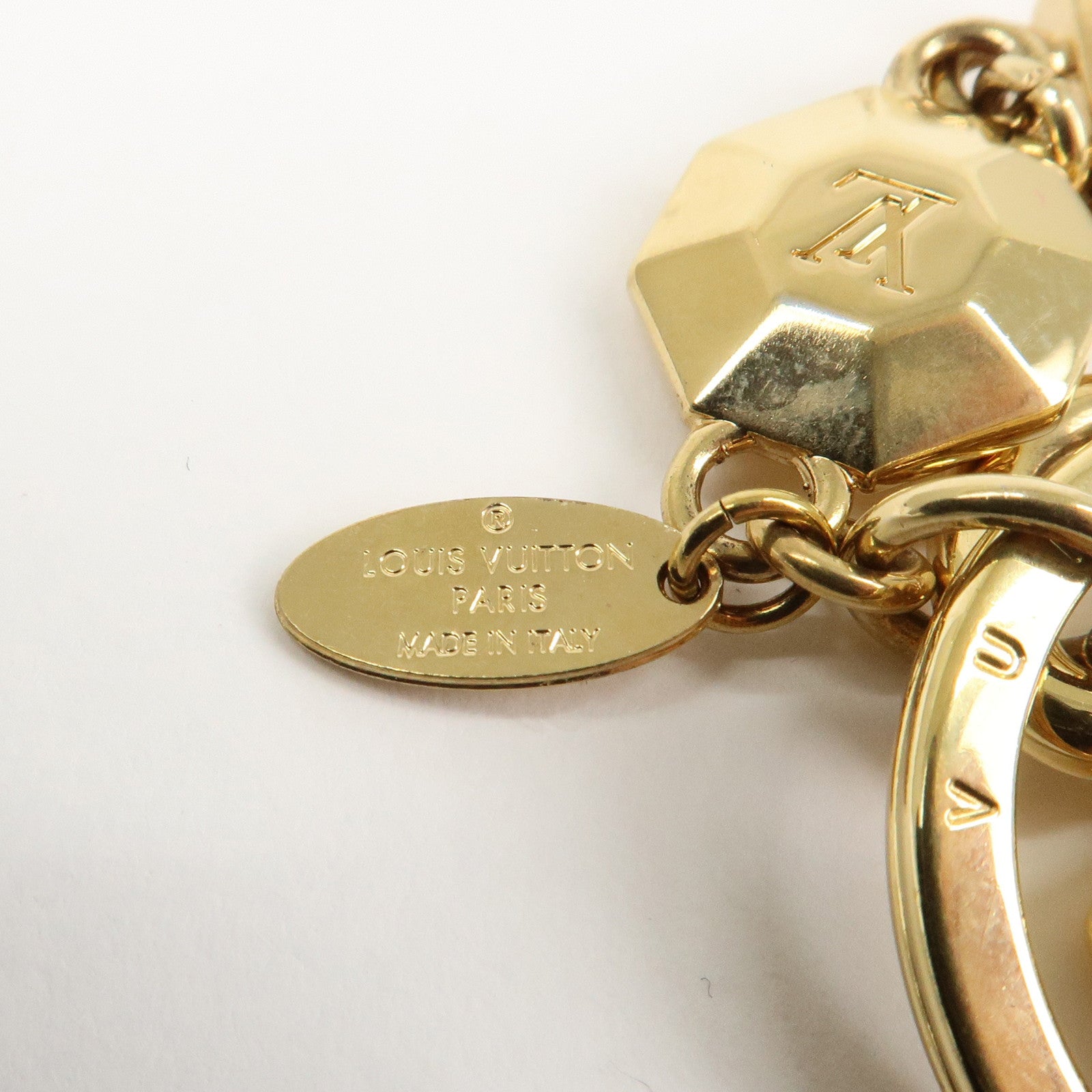 Louis Vuitton LV Facettes Porte Cles Key Chain Bag Charm M65216 Used