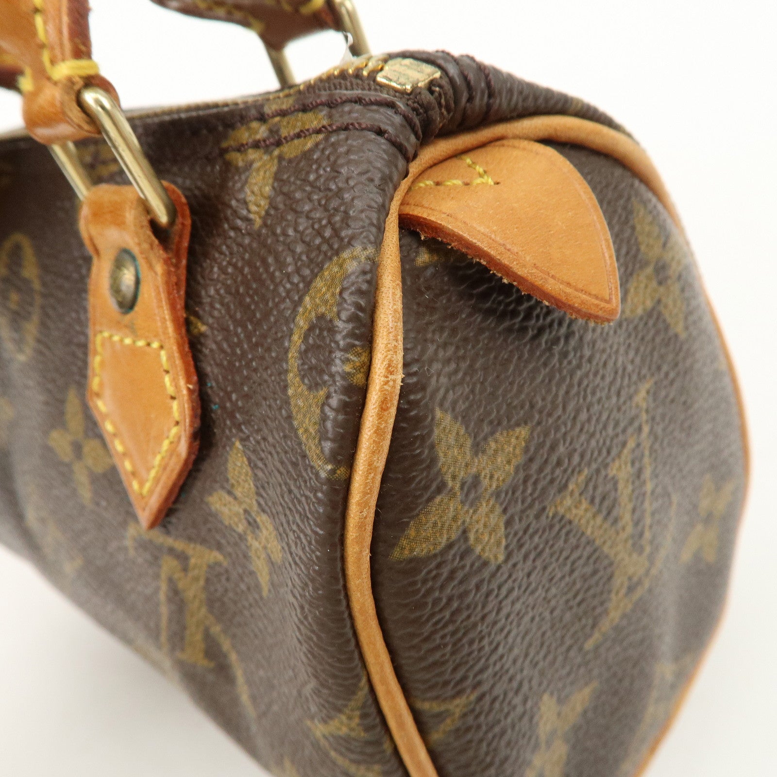 Louis Vuitton Monogram Mini Speedy Hand Bag Brown M41534 Used