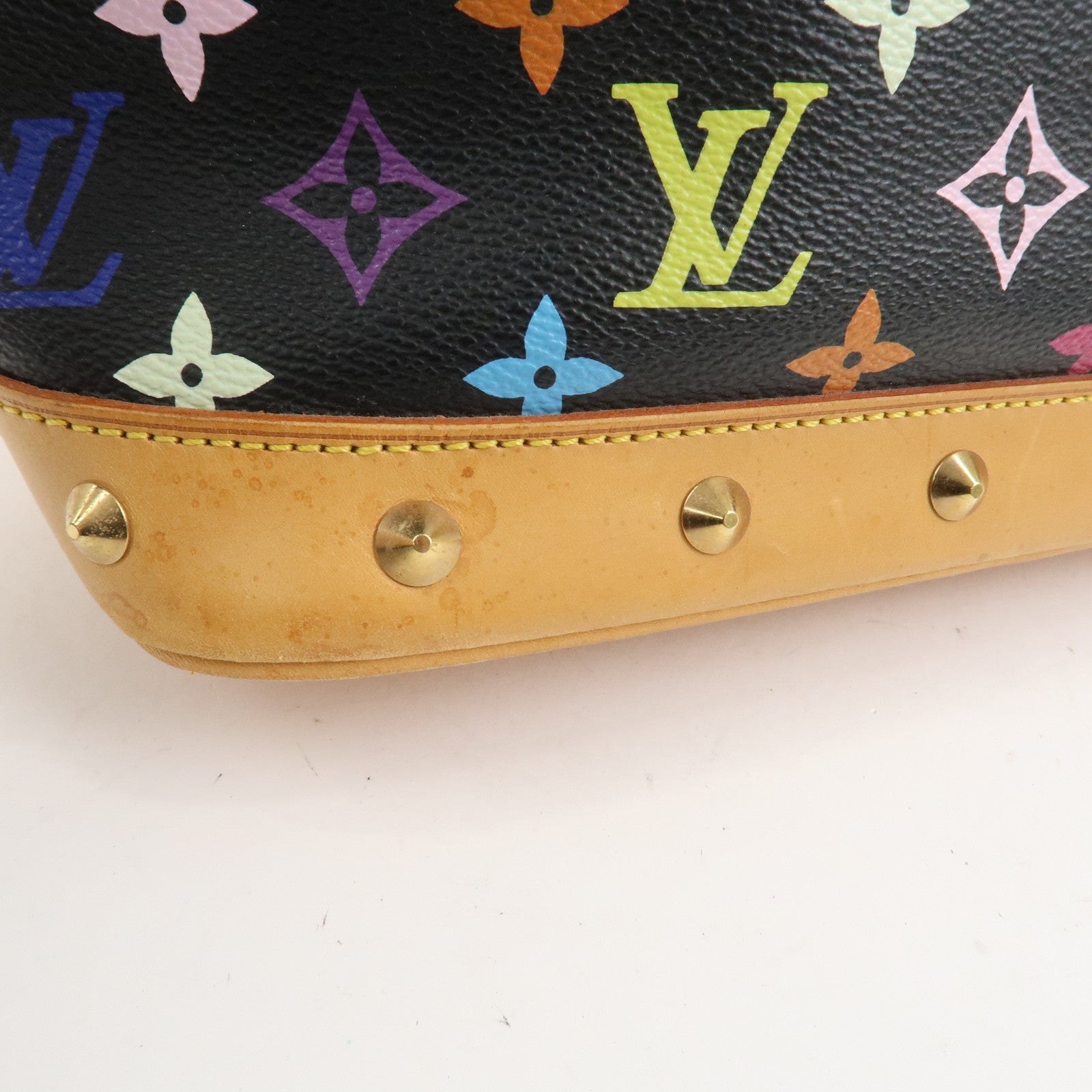 Louis Vuitton Monogram Multicolor Alma Hand Bag Noir M92646