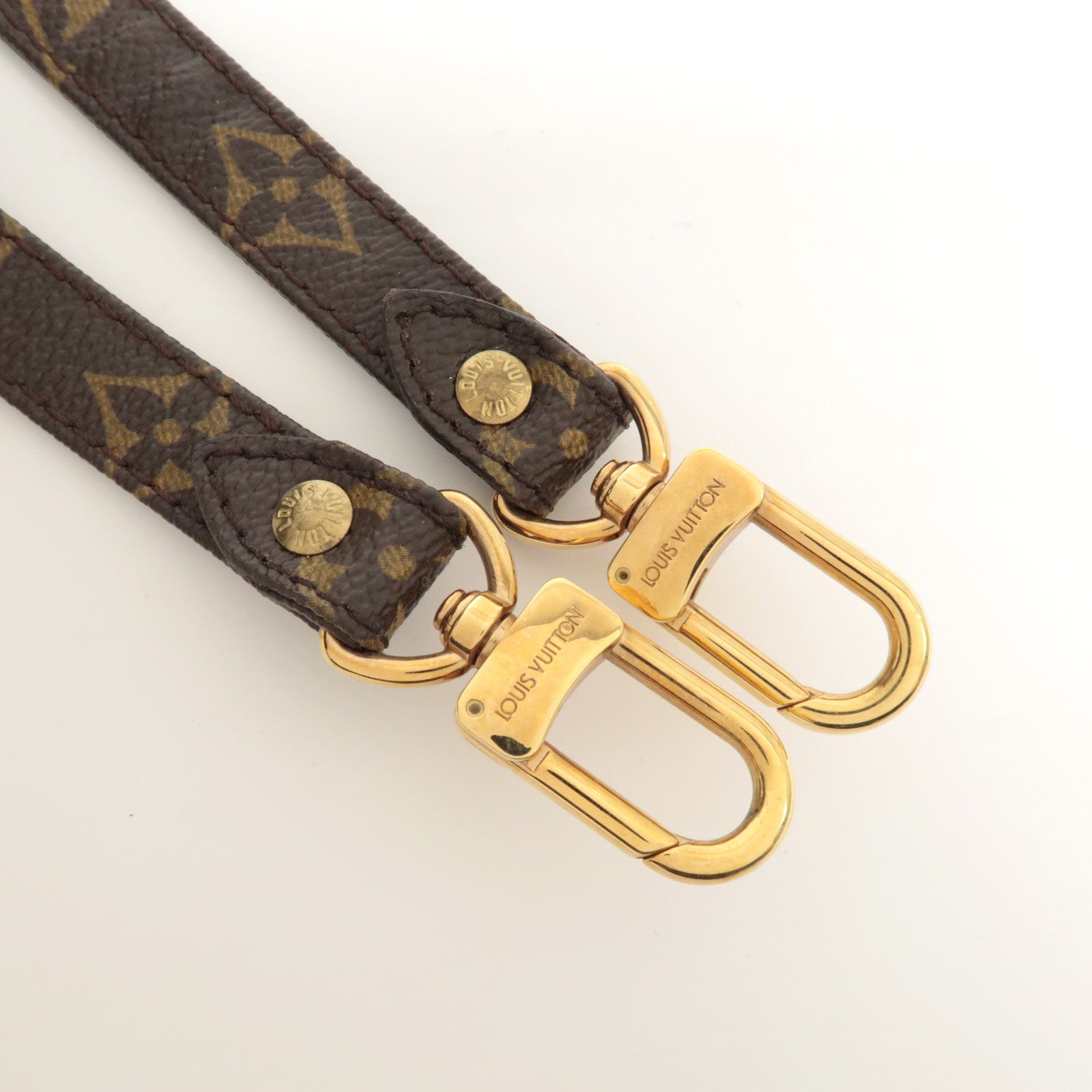 Louis Vuitton Monogram Canvas Shoulder Strap120cm Brown J75010 Used