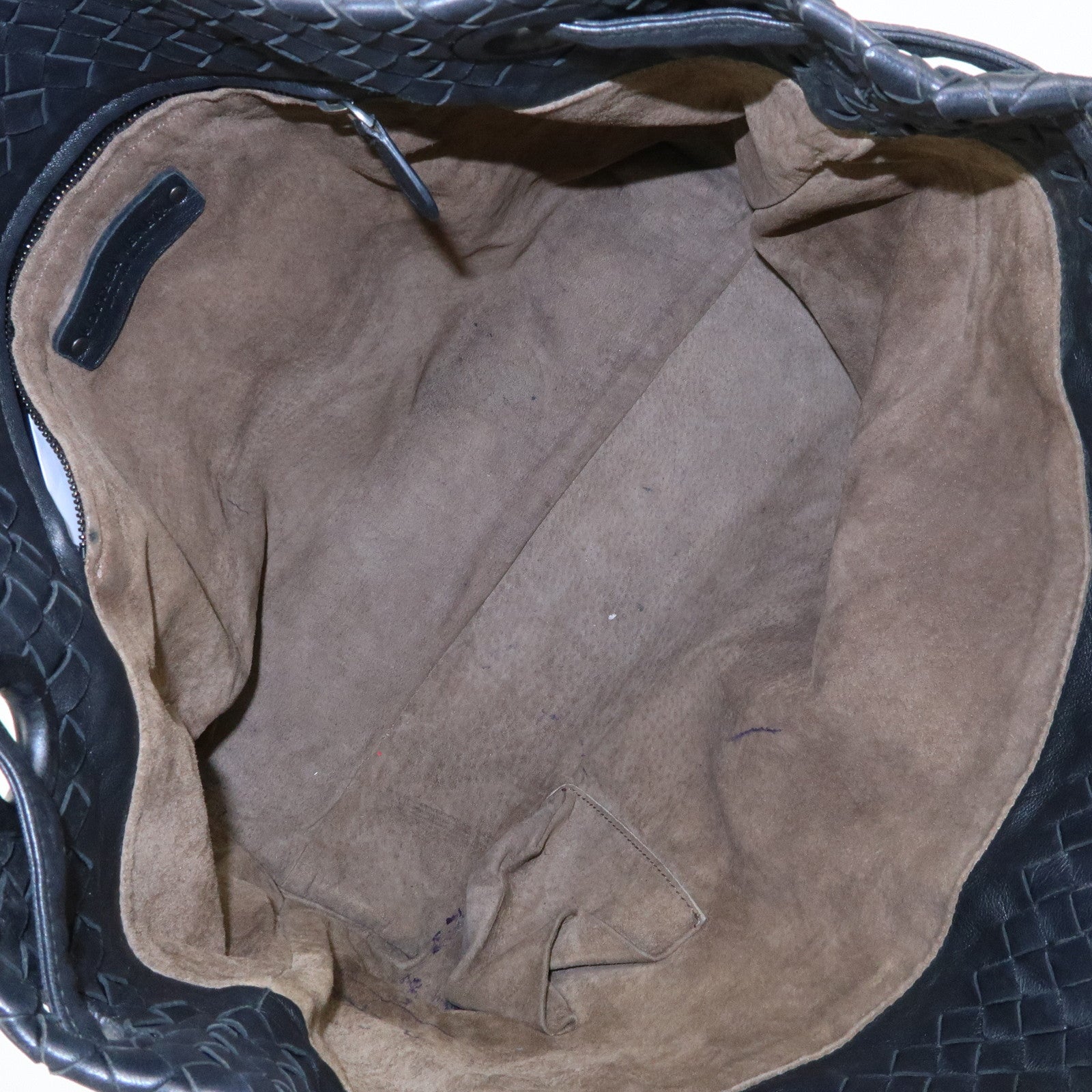 BOTTEGA VENETA Intrecciato Leather Garda Hand Bag Black 179320