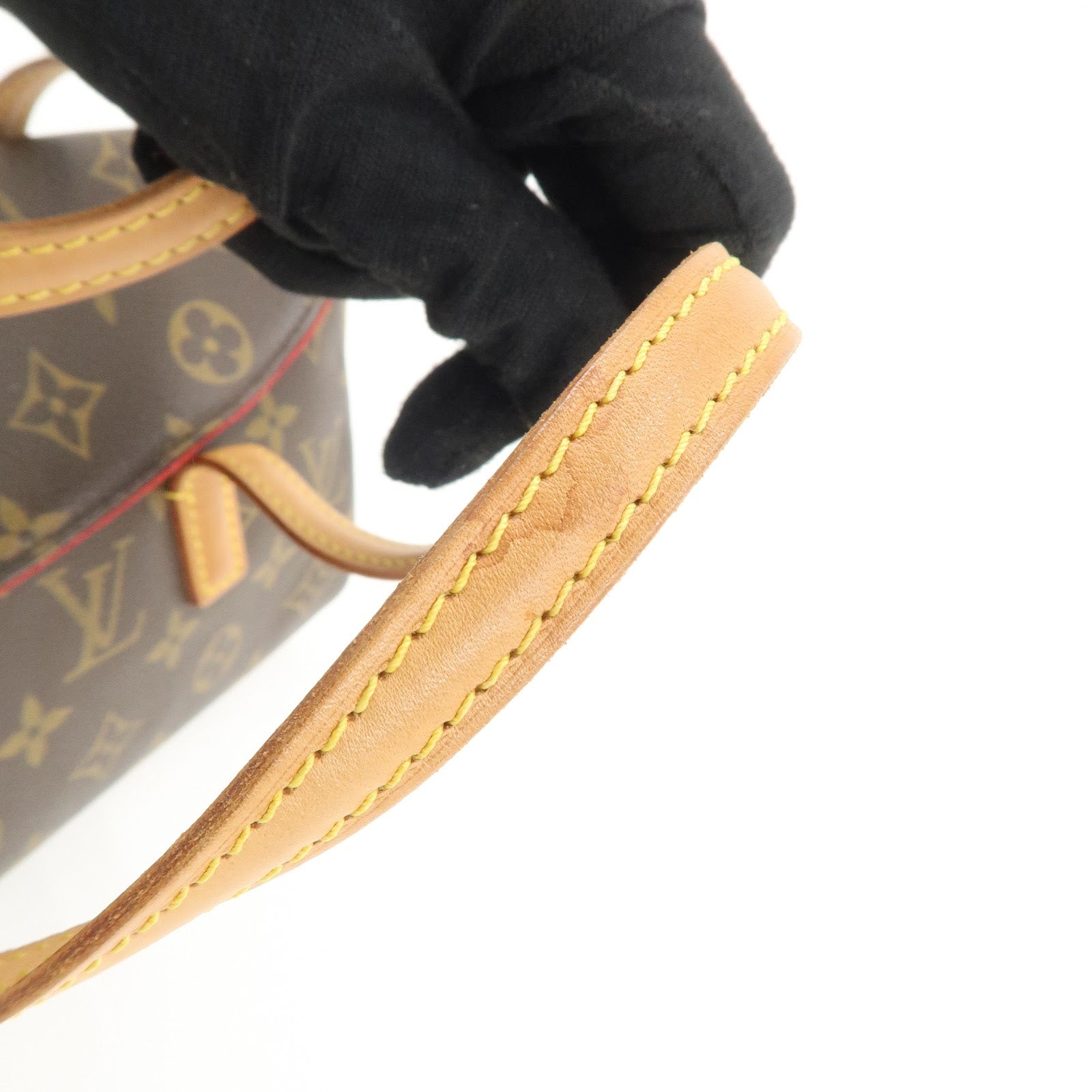 Louis Vuitton Monogram Sonatine Hand Bag Brown M51902 Used