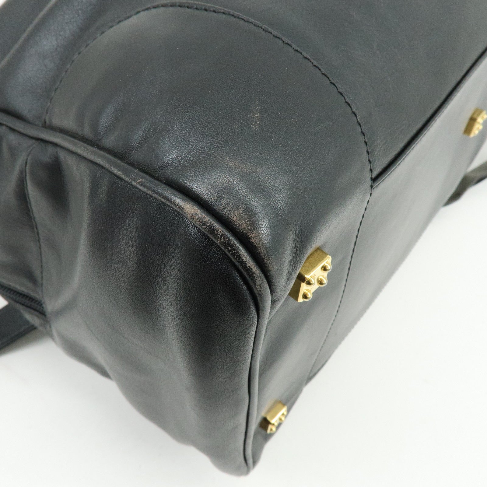 LOEWE Anagram Calf Leather 2Way Bag Boston Bag Black