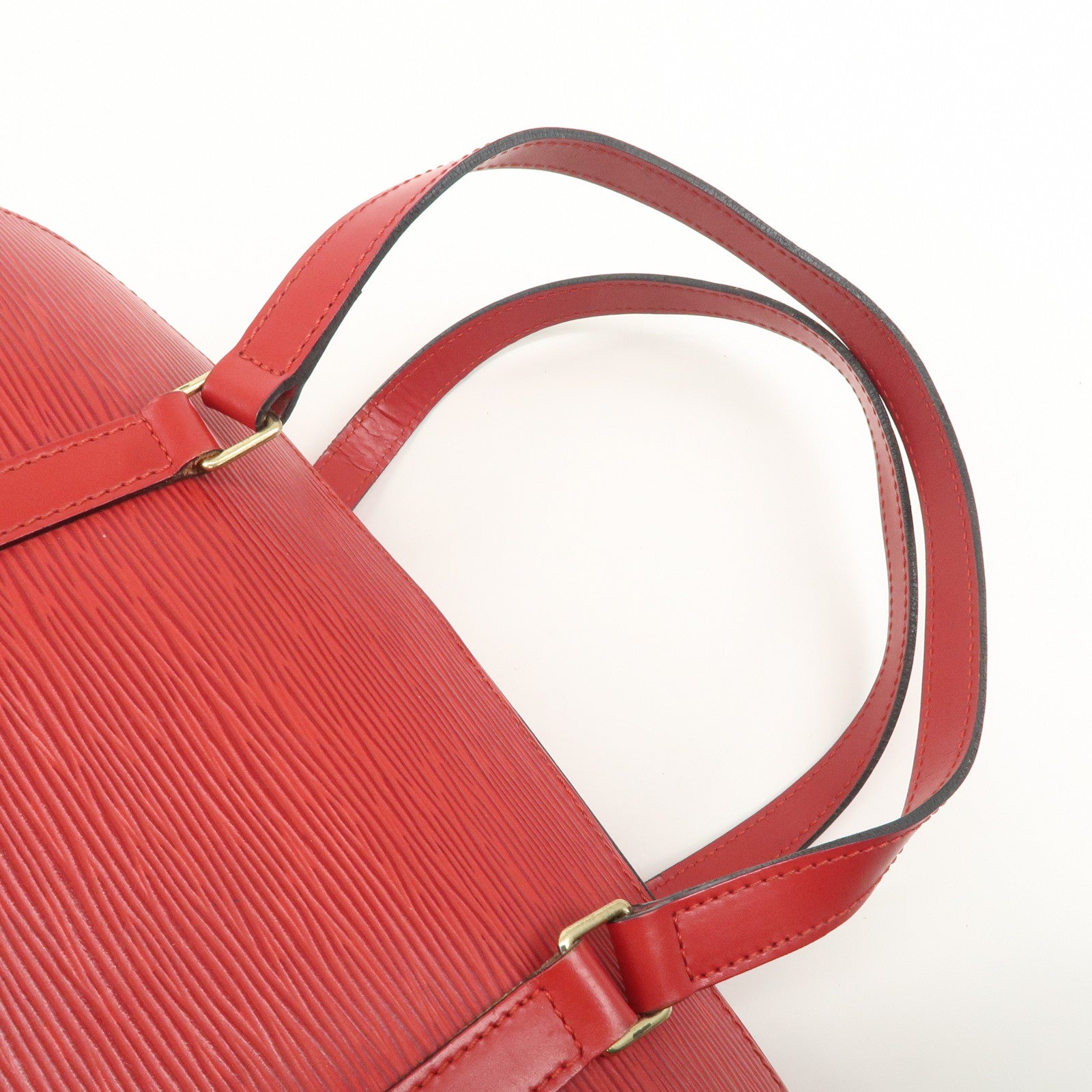Louis Vuitton Epi Soufflot Hand Bag Castillian Red M52227