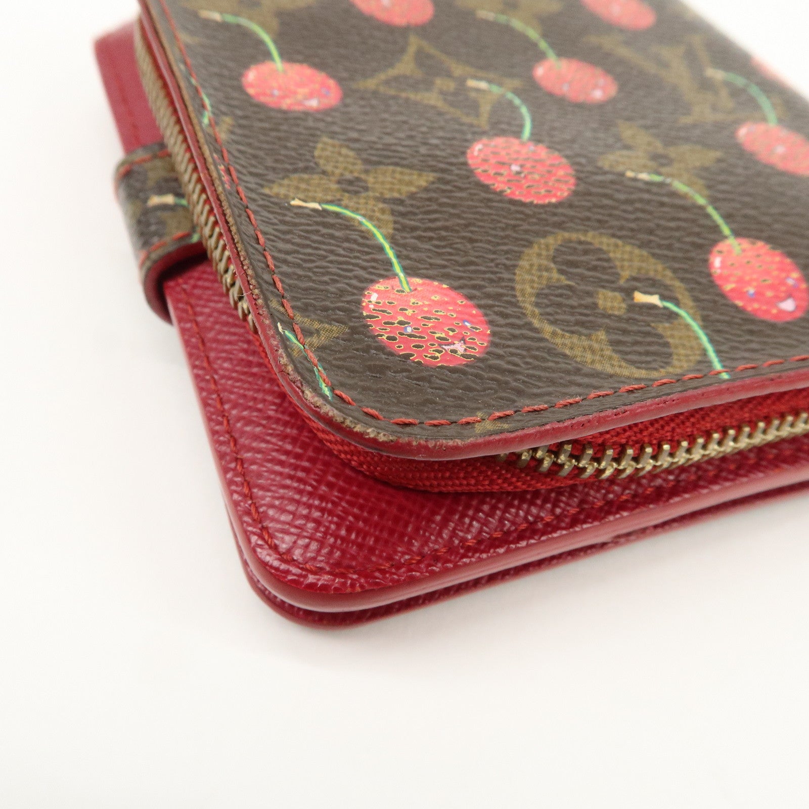 Louis Vuitton Monogram Cherry Compact Zip Bi-fold Wallet M95005