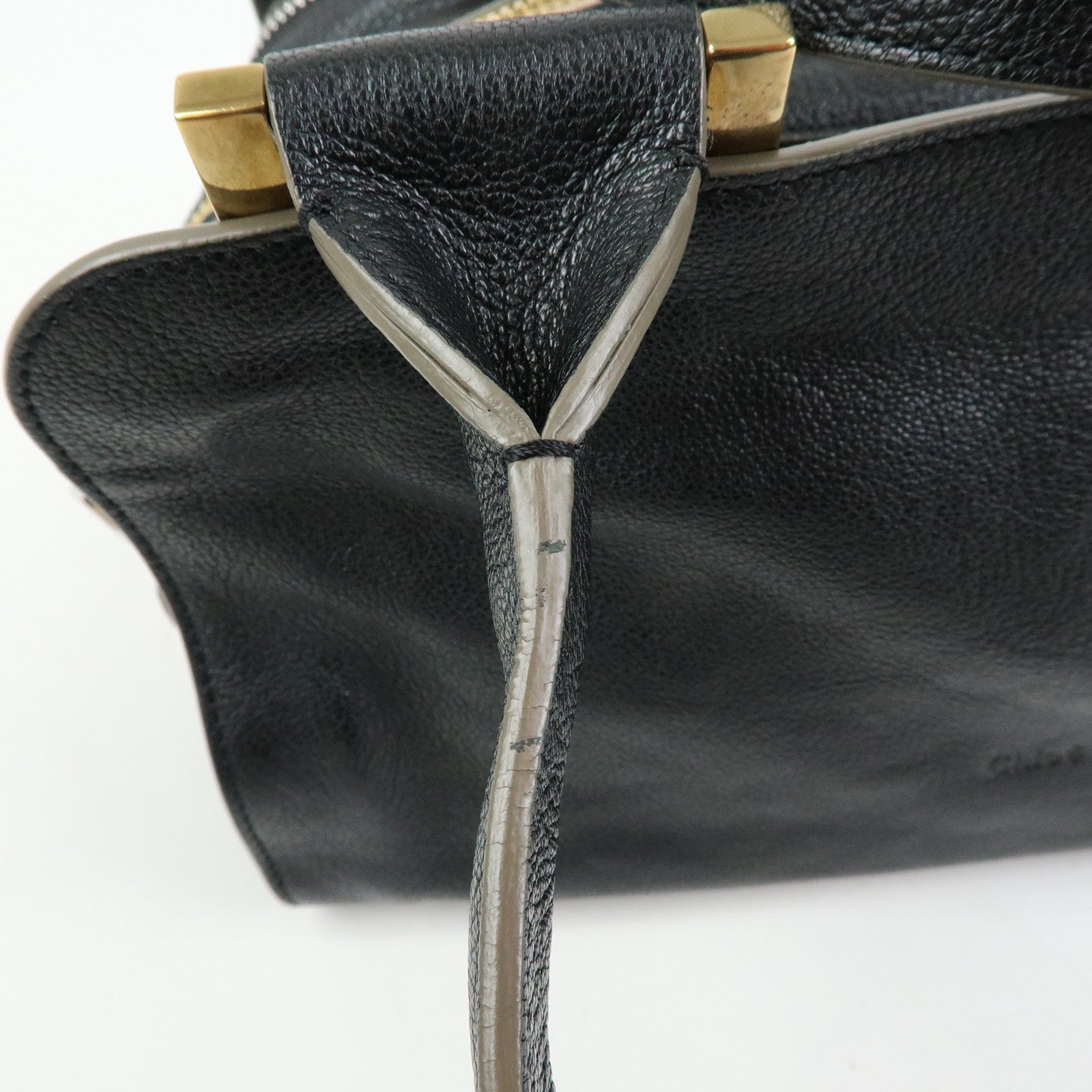 Chloe Dalston Leather Boston Bag Hand Bag Black