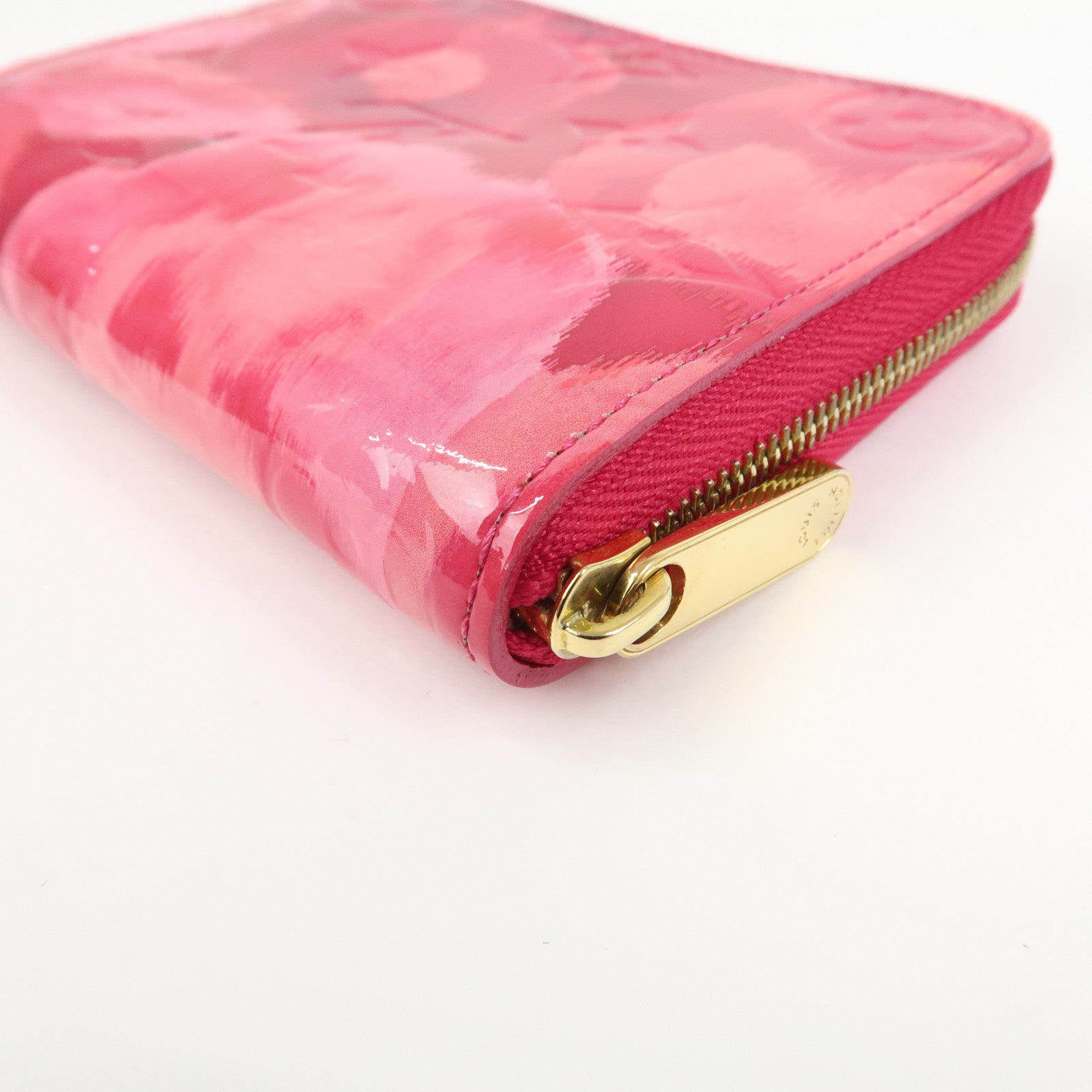 Louis Vuitton Monogram Vernis Flower Ikat Zippy Wallet Rose M90030