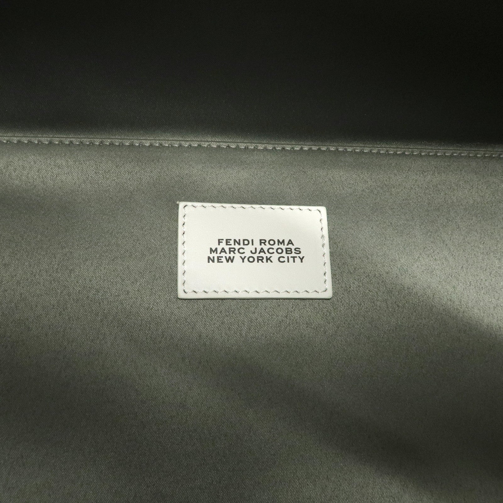 FENDI Leather Sunshine Medium 2Way Tote Bag Hand Bag White 8BH386 Used