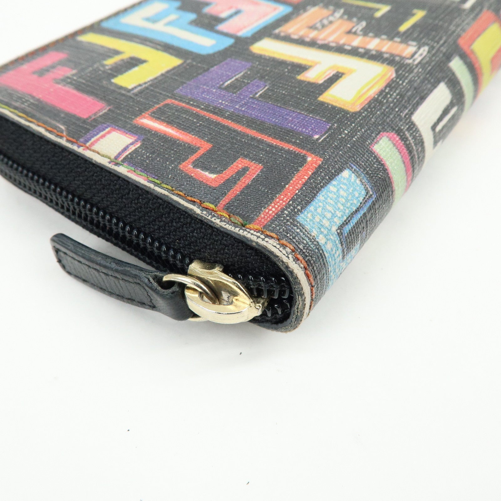 FENDI Zucchino PVC Coated Canvas Long Wallet Multicolor 8M0024