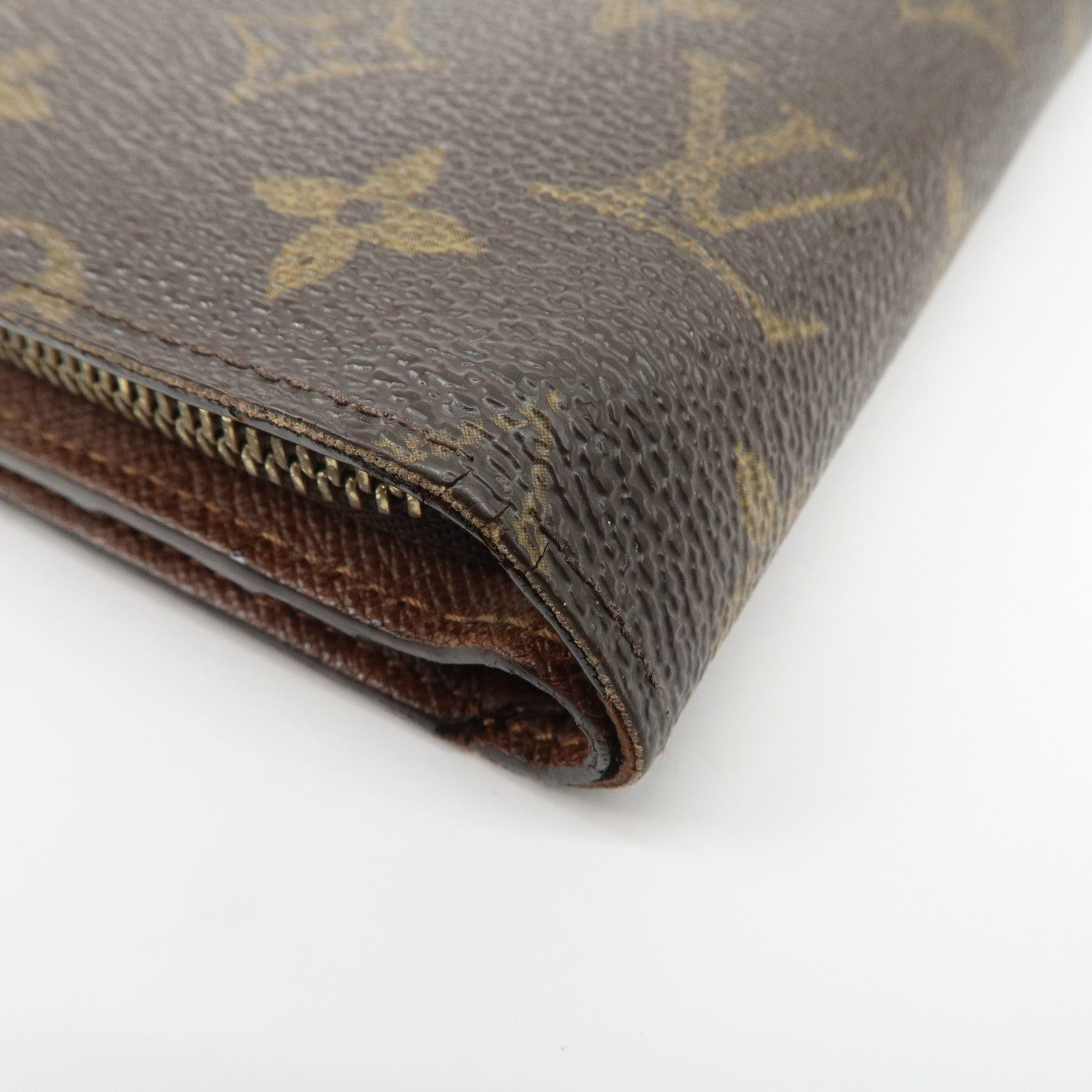 Louis Vuitton Monogram Porte Papier Zip Bi-fold Wallet Brown M61207