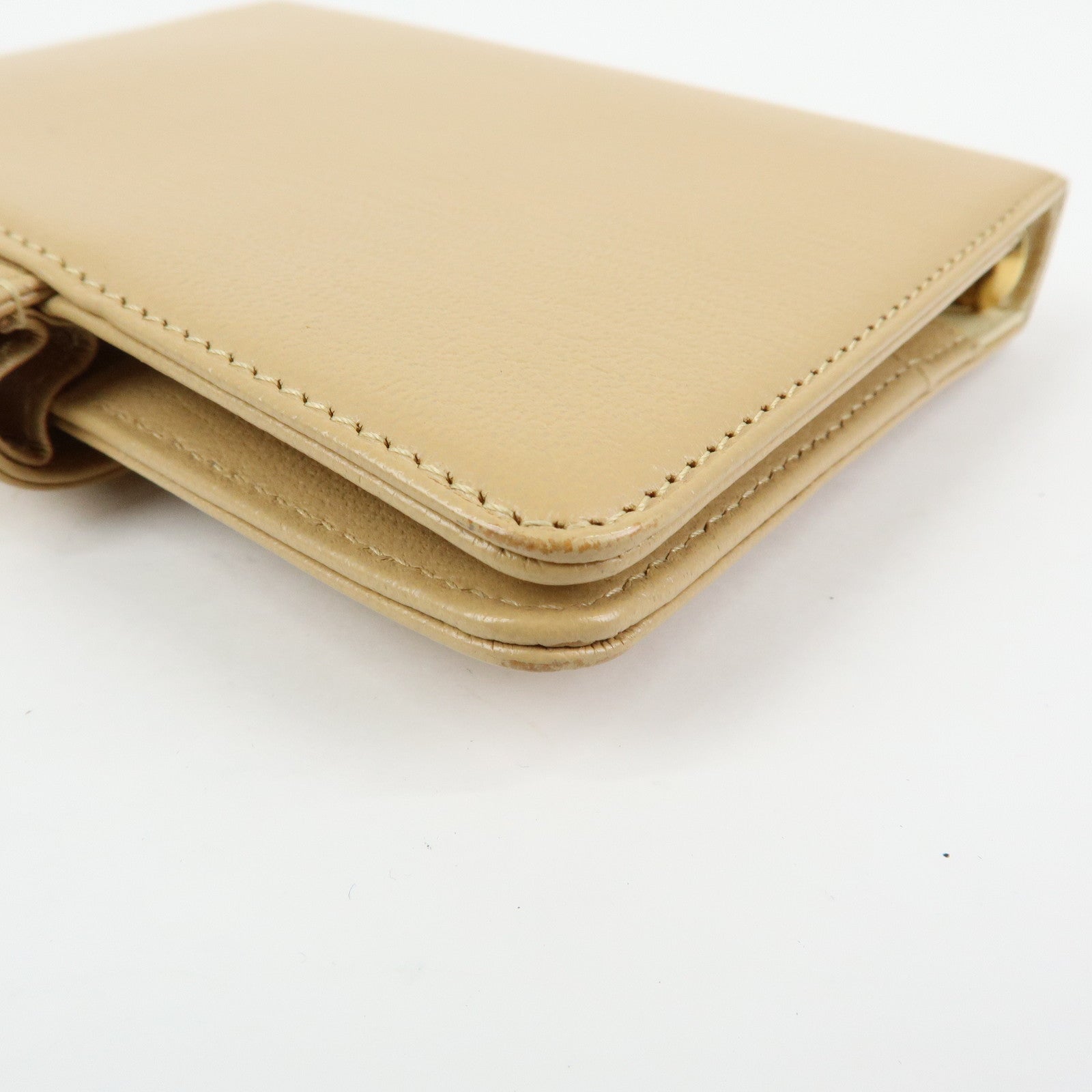 CHANEL COCO Mark Calf Skin Agenda Cover Planner Cover Beige