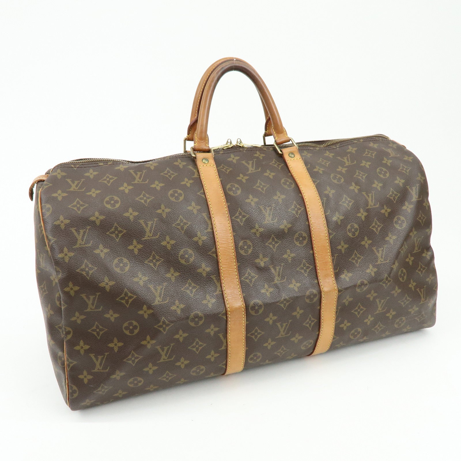 Louis Vuitton Monogram Keep All 55 Boston Bag Brown M41424