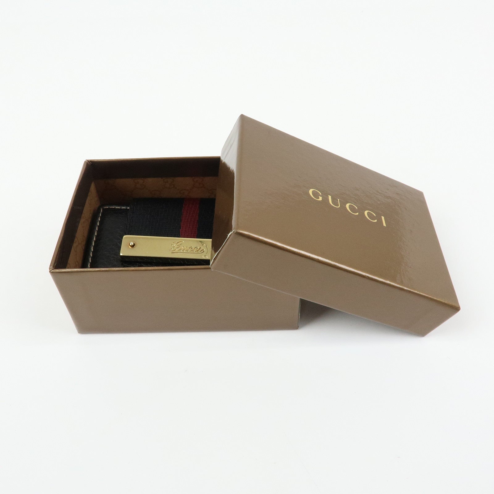 GUCCI Sherry Leather 6 Ring Key Case Key Holder Black 181673