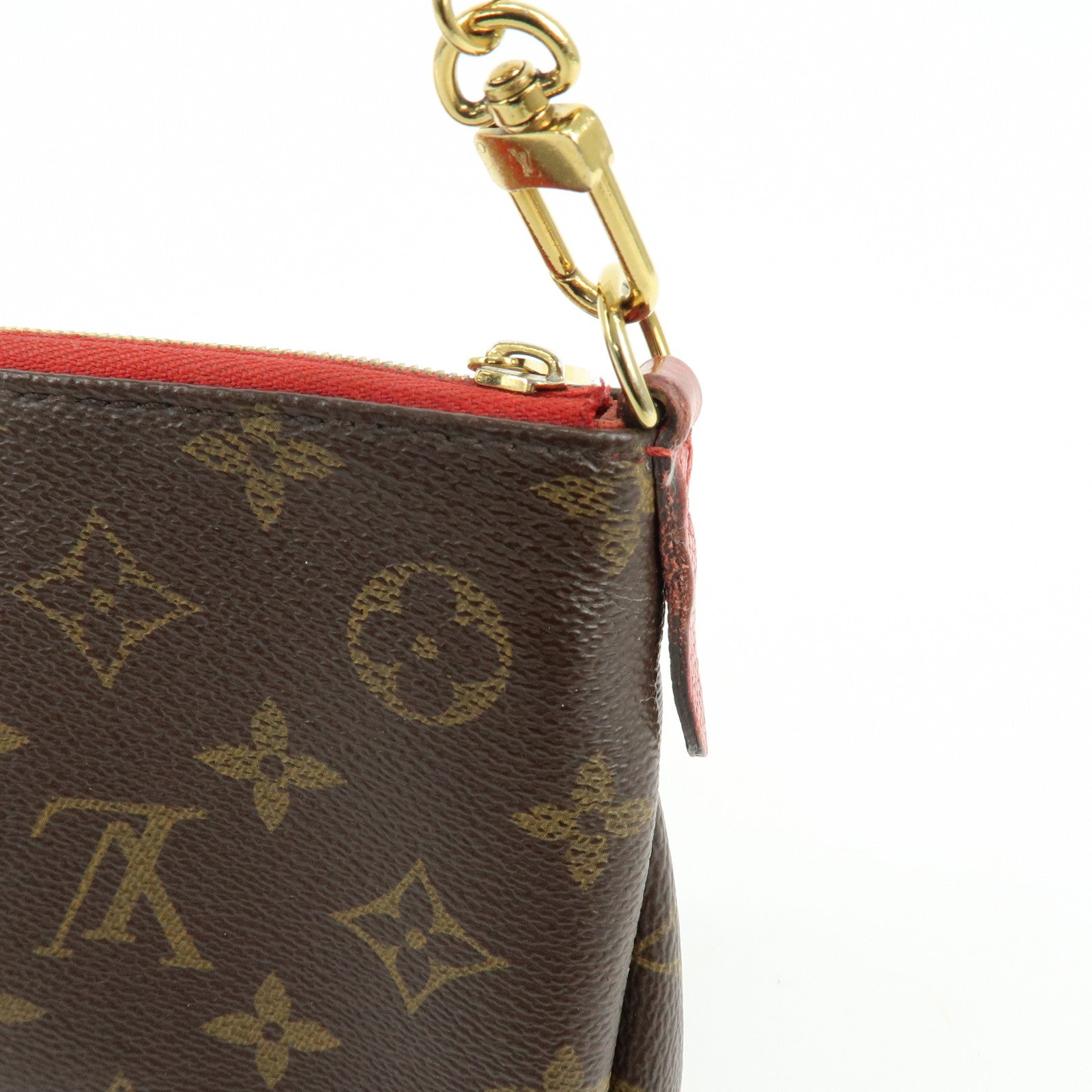 Louis Vuitton Monogram Pallas Clutch 2Way Bag Cerise M41638