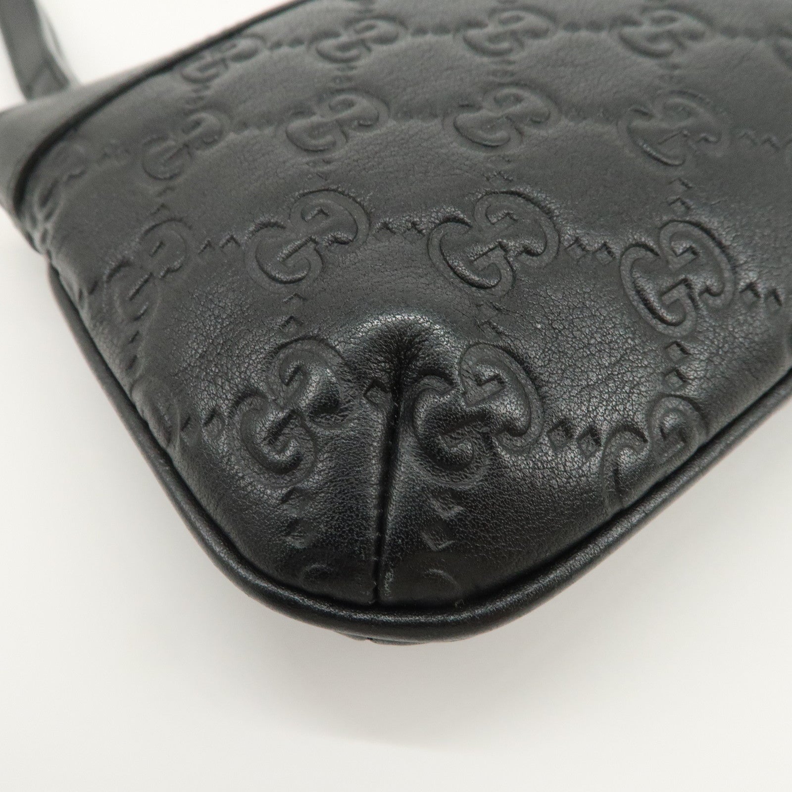 GUCCI Guccissima Leather Clutch Bag Pouch Black 274181