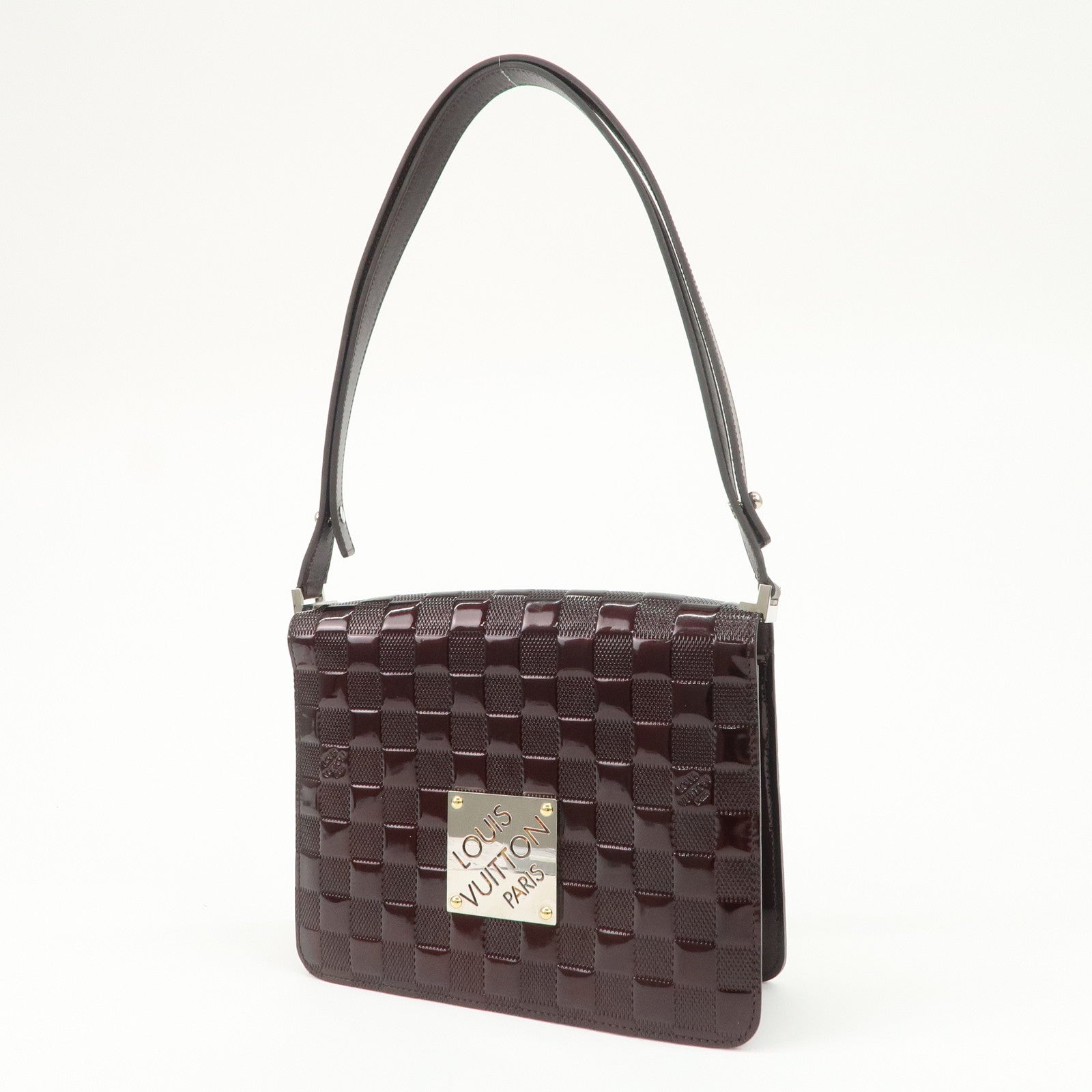 Louis Vuitton Damier Vernis Cabaret Shoulder Bag Carmine M92126