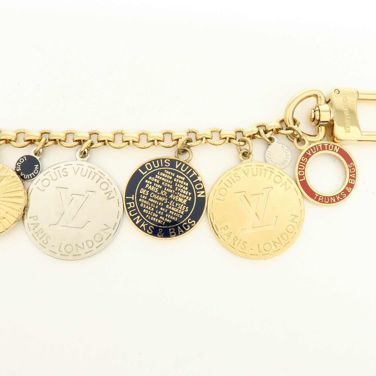 Louis Vuitton Porte Cles Chaine T&B Bag Charm Key Chain Gold M60071