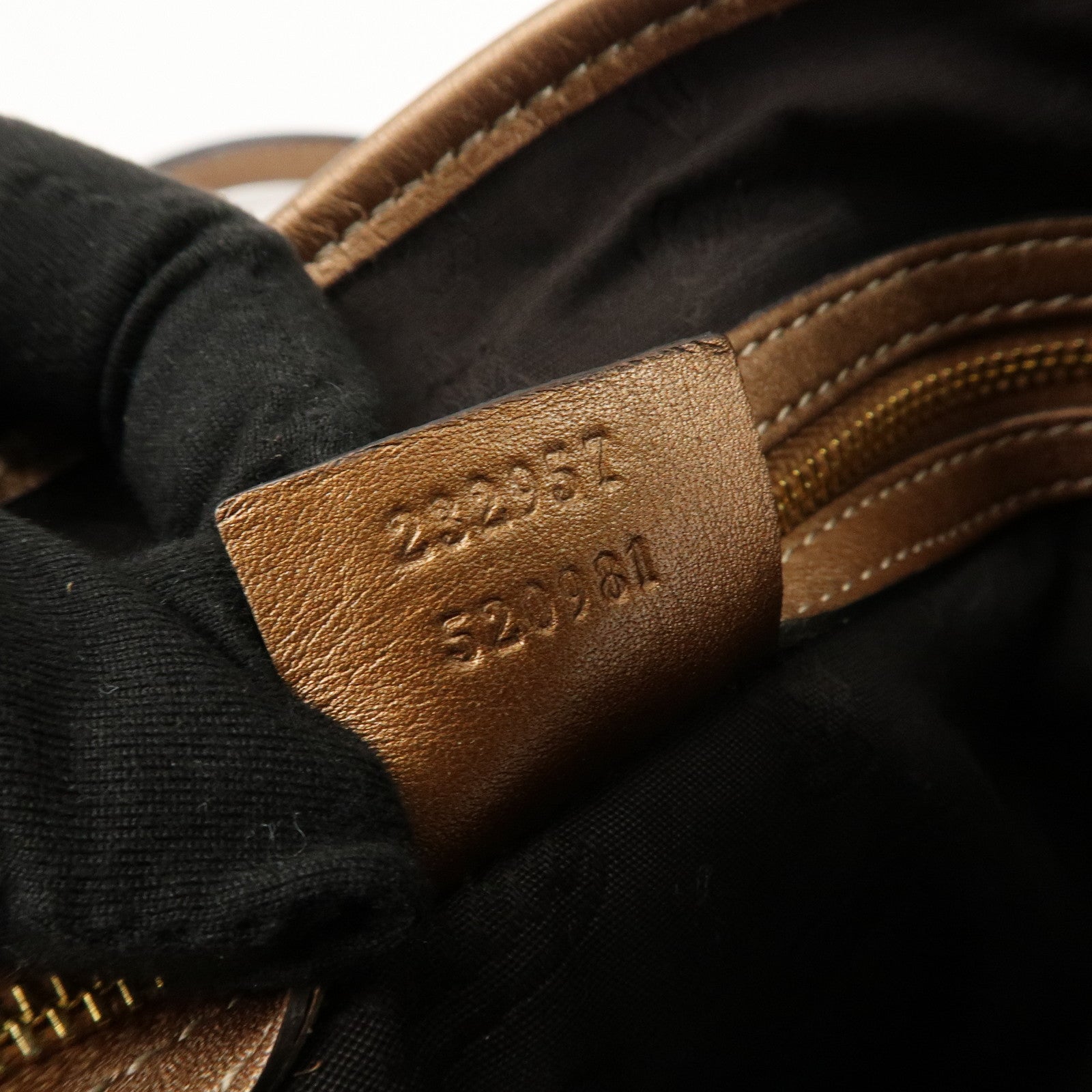 GGUCCI GG Twins Guccissima Leather Tote Bag Bronze 232957