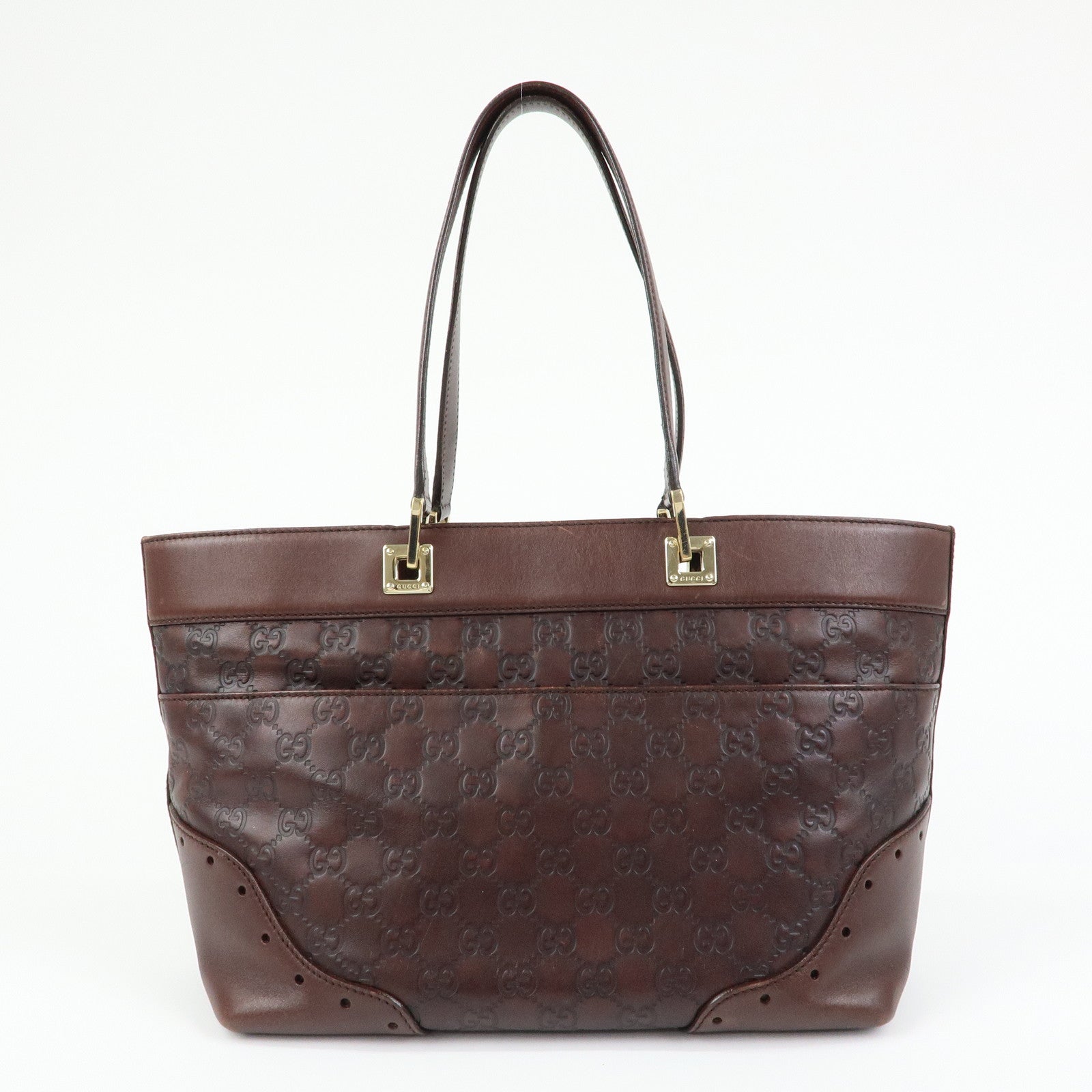 GUCCI Guccissima Leather Tote Bag Hand Bag Brown 145993