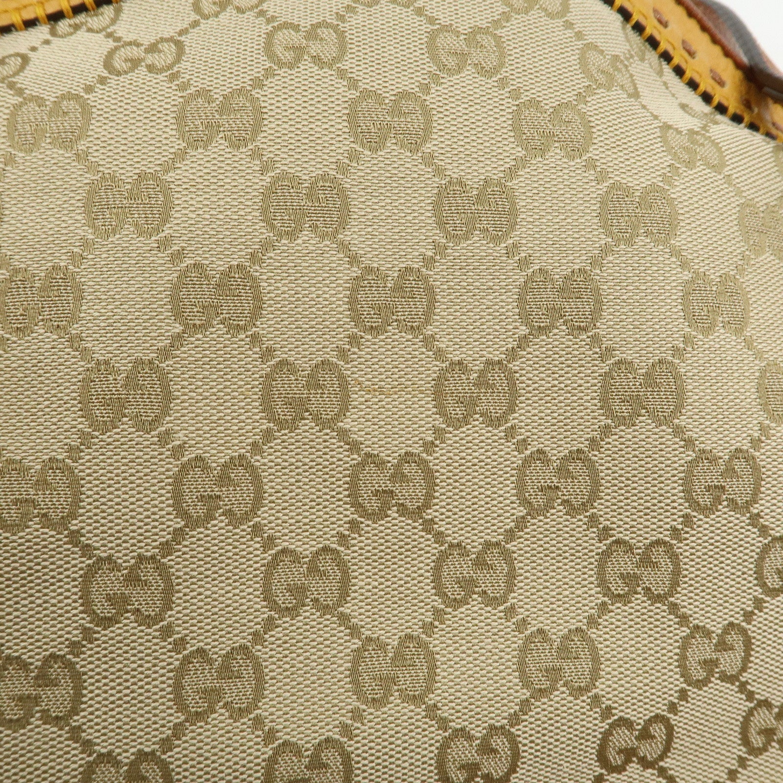 GUCCI Bamboo GG Canvas Leather Crafty Tote Bag Brown 339002