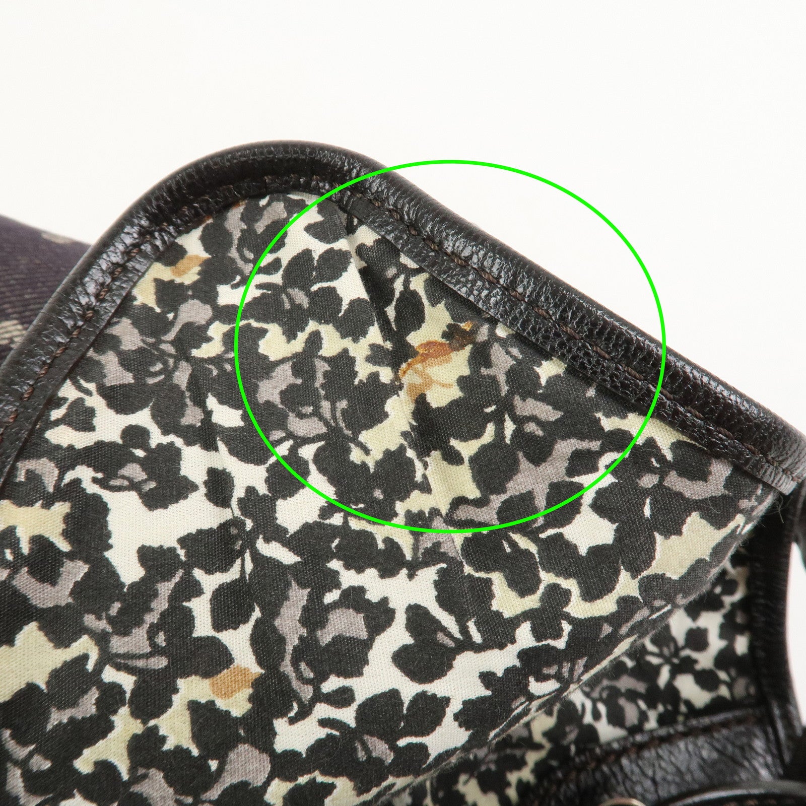 CELINE Macadam Denim Leather Shoulder Bag Hand Bag