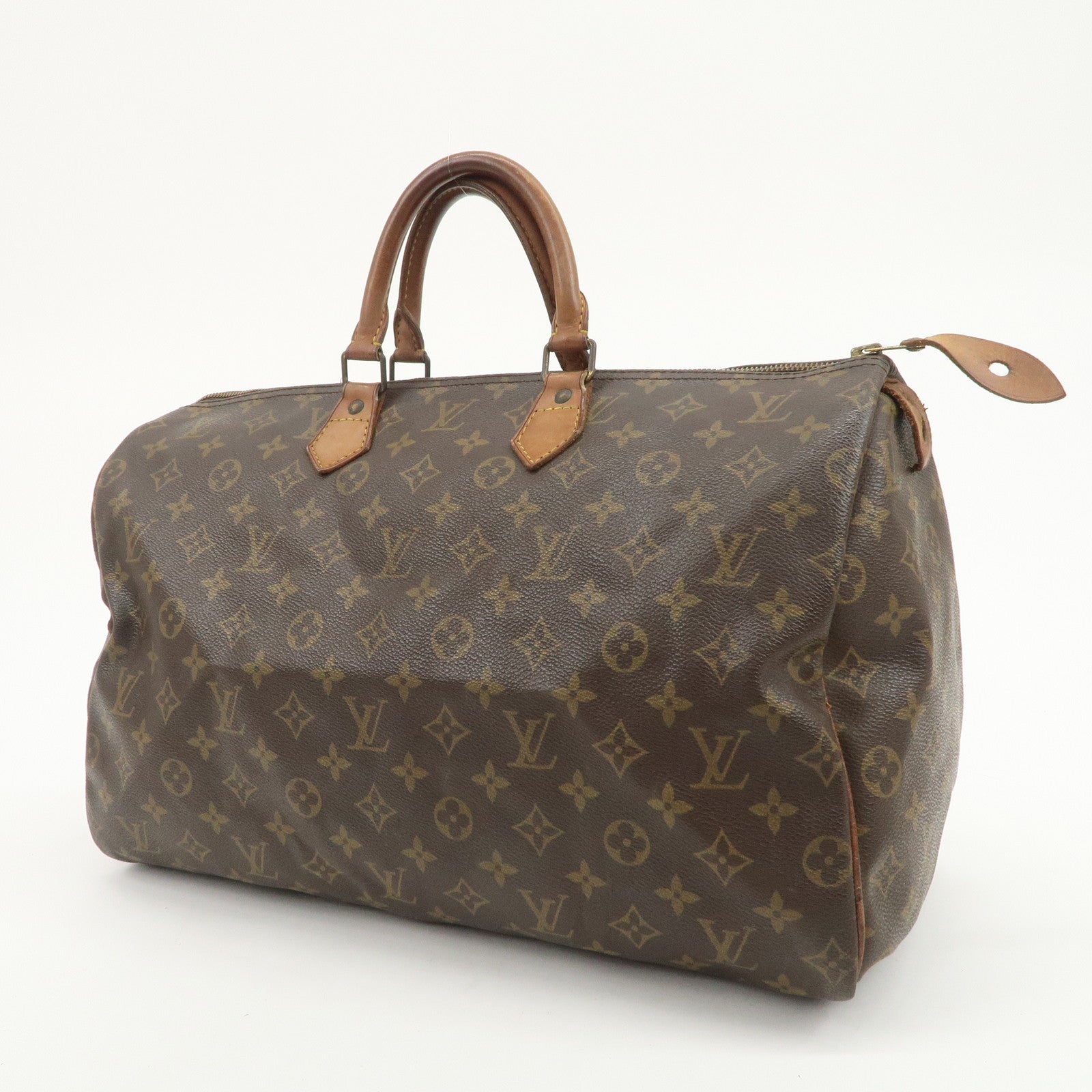 Louis Vuitton Monogram Speedy 40 Hand Bag Boston Bag Brown M41522