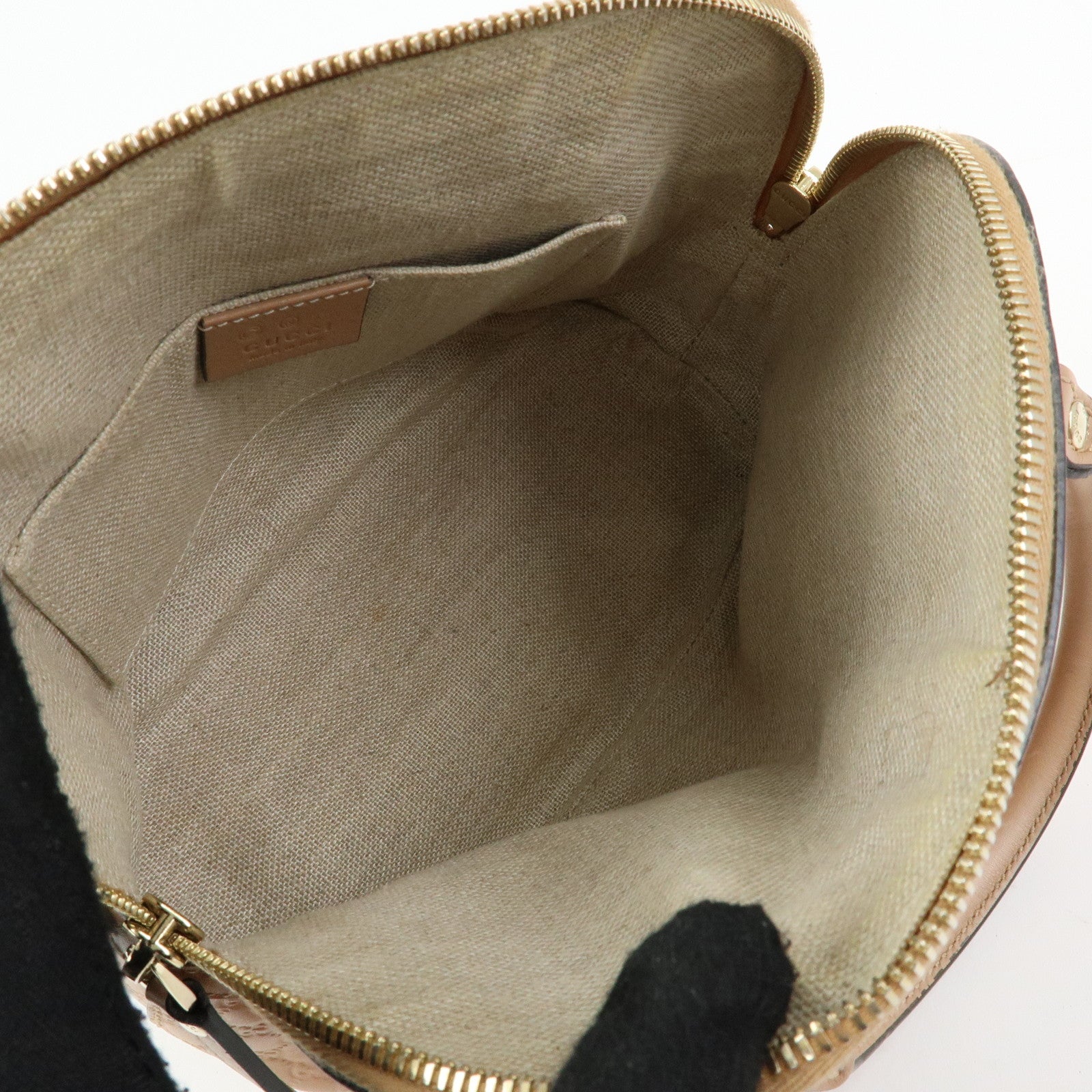 GUCCI Microguccissima Leather 2Way Bag Hand Bag Beige 449654