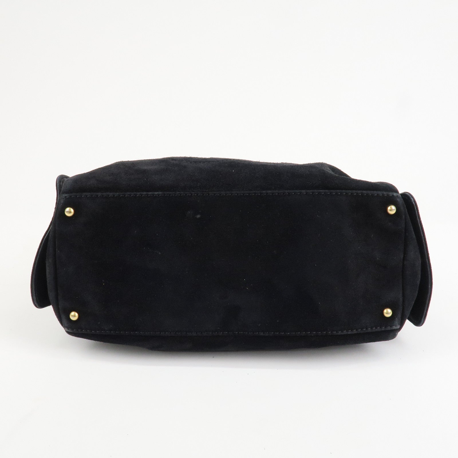 CHANEL COCO Mark Suede Leather Chain Shoulder Bag Black