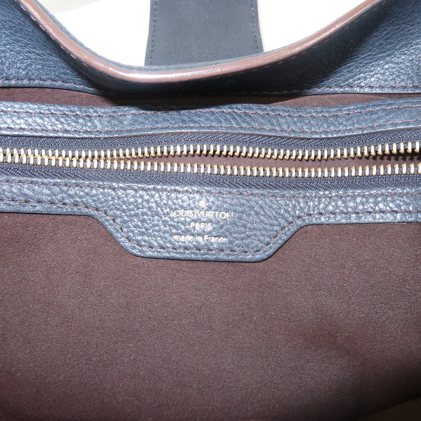 Louis Vuitton Monogram Mahina PM Shoulder Bag Noir Black M93465