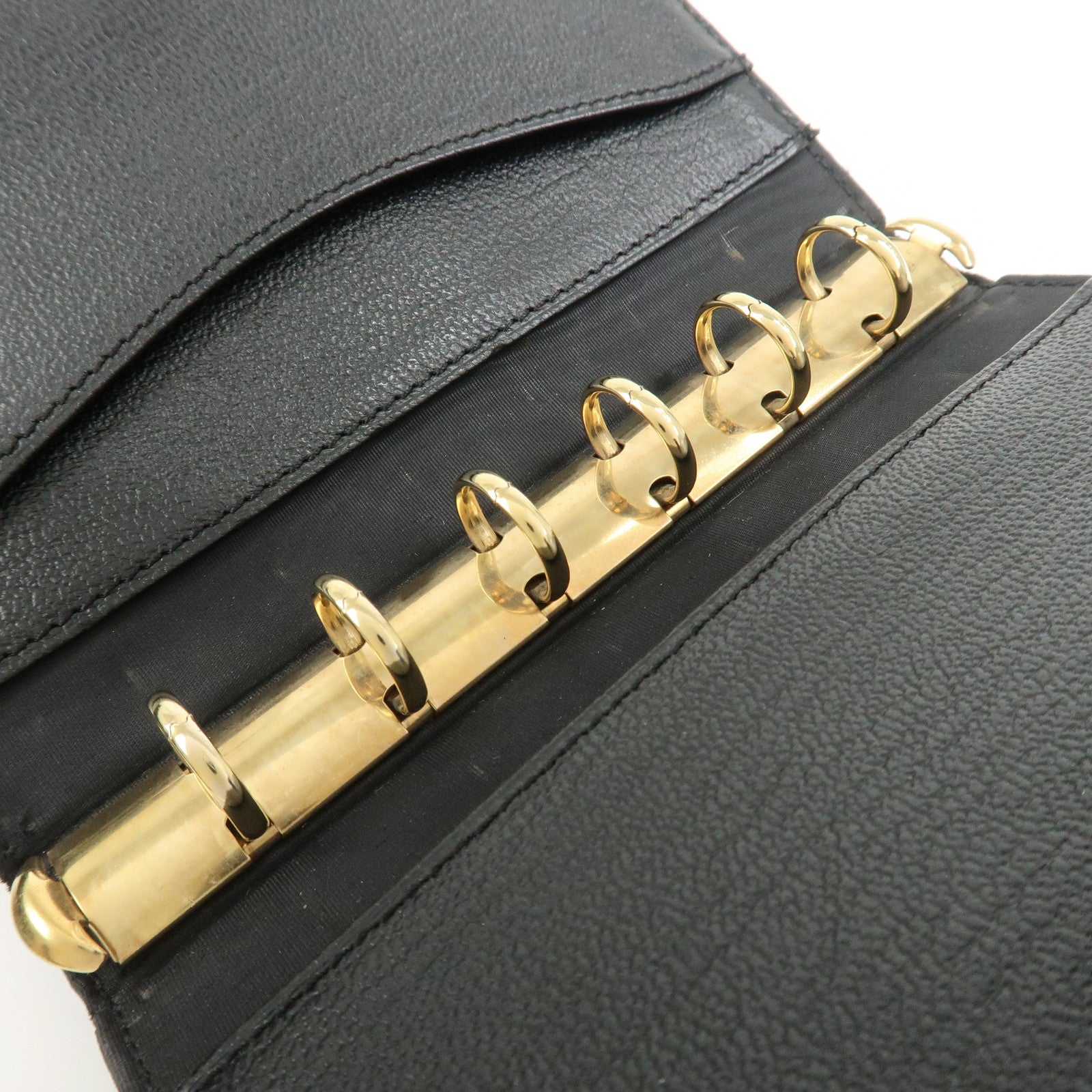 CHANEL COCO Mark Leather Planner Cover Agenda Black