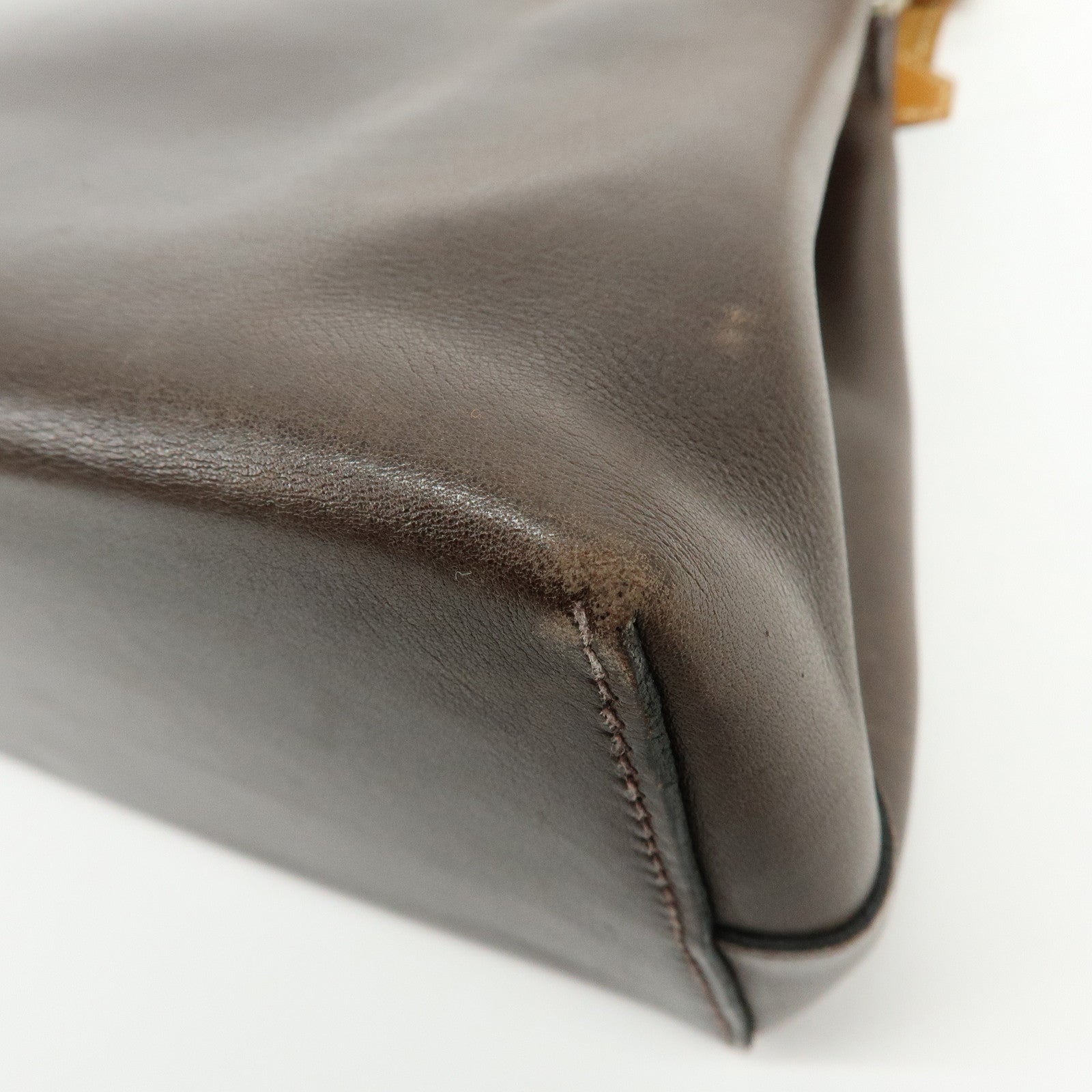 HERMES Yo Bag Crinoline Calf Leather ▢G Stamped Shoulder Bag Brown