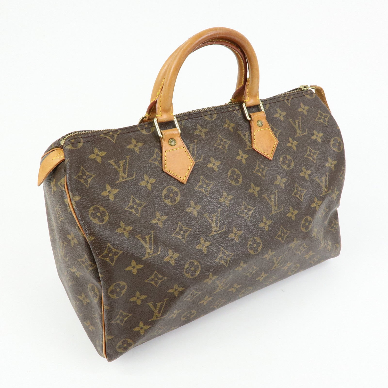 Louis Vuitton Monogram Speedy 35 Boston Bag Hand Bag Brown M41524