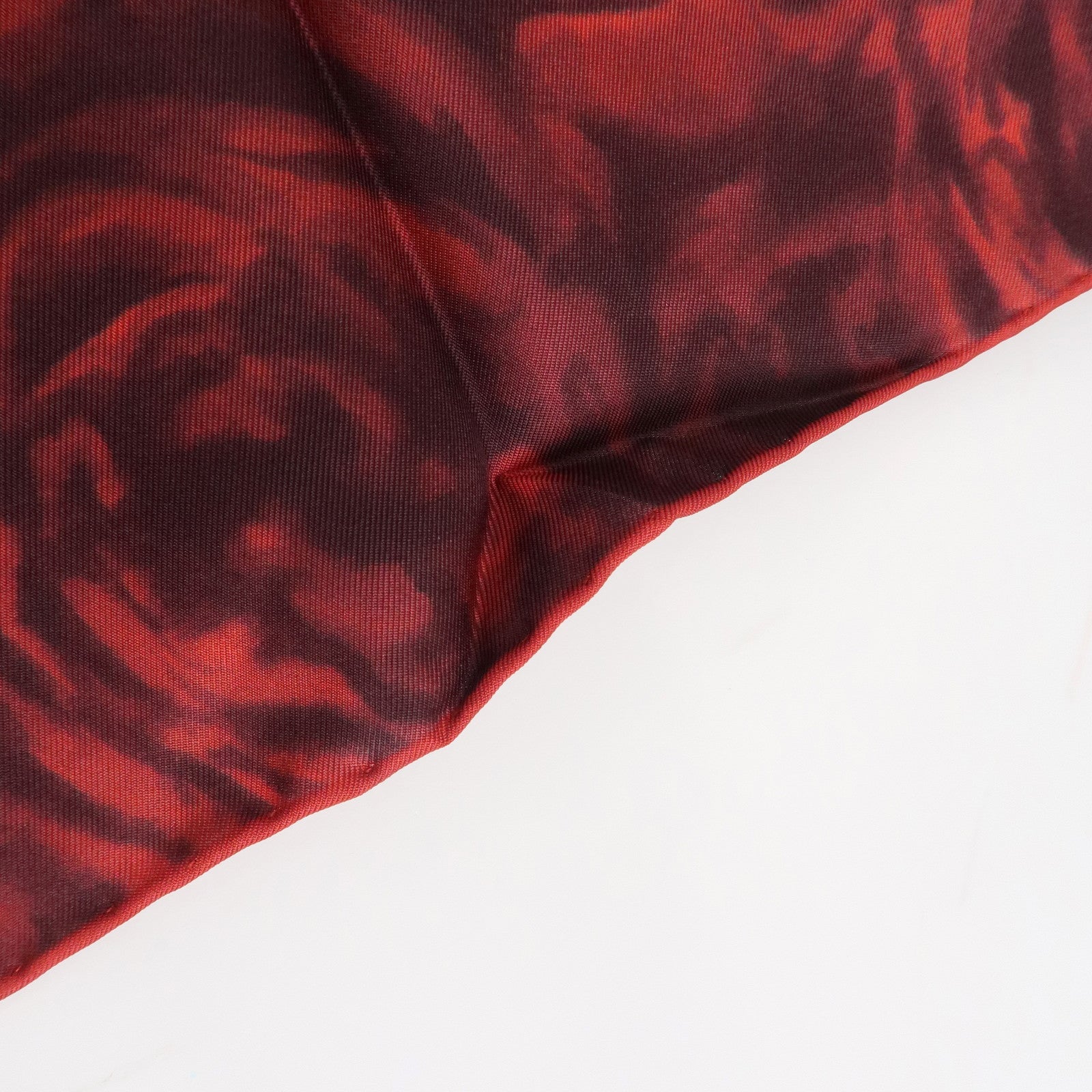 Christian Dior Logo Silk 100% Scarf Rose Motif Red Black