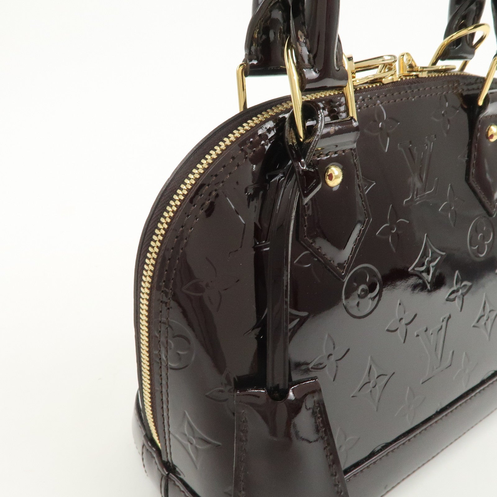 Louis Vuitton Monogram Vernis Alma BB 2Way Bag Amarante M91678