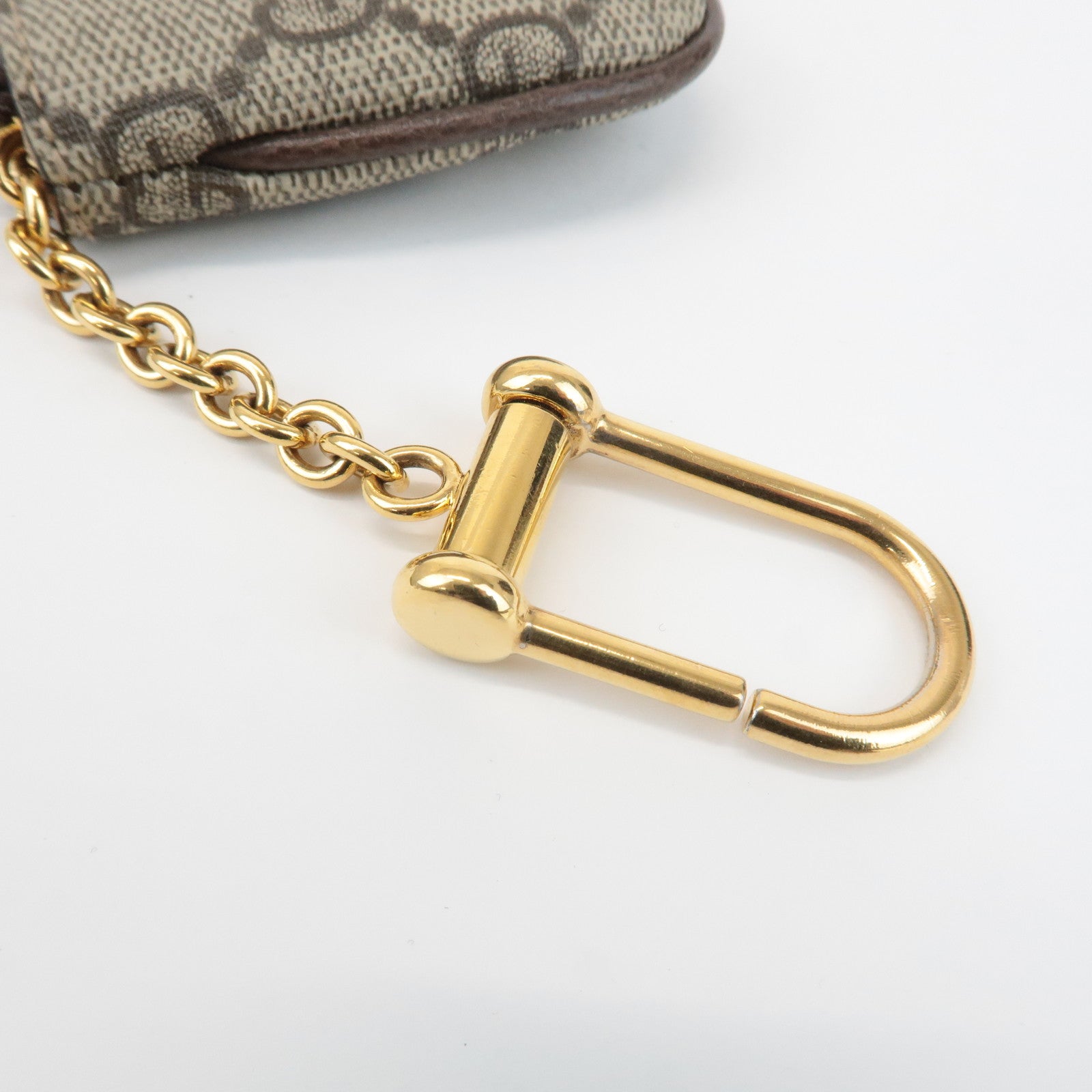 GUCCI Ophidia Sherry GG Supreme Leather Coin Case Key Pouch 671722 Used