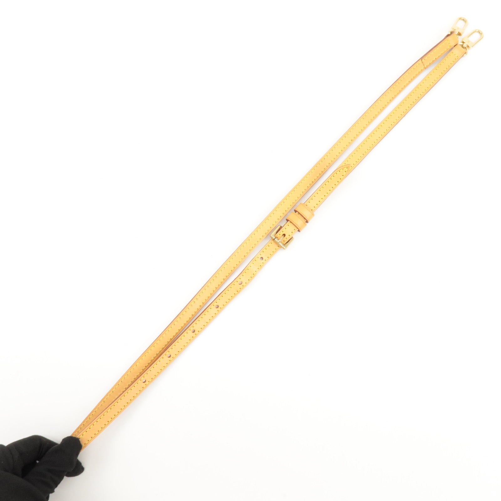 Louis Vuitton Leather Adjustable Shoulder Strap120cm Natural J52314 Used