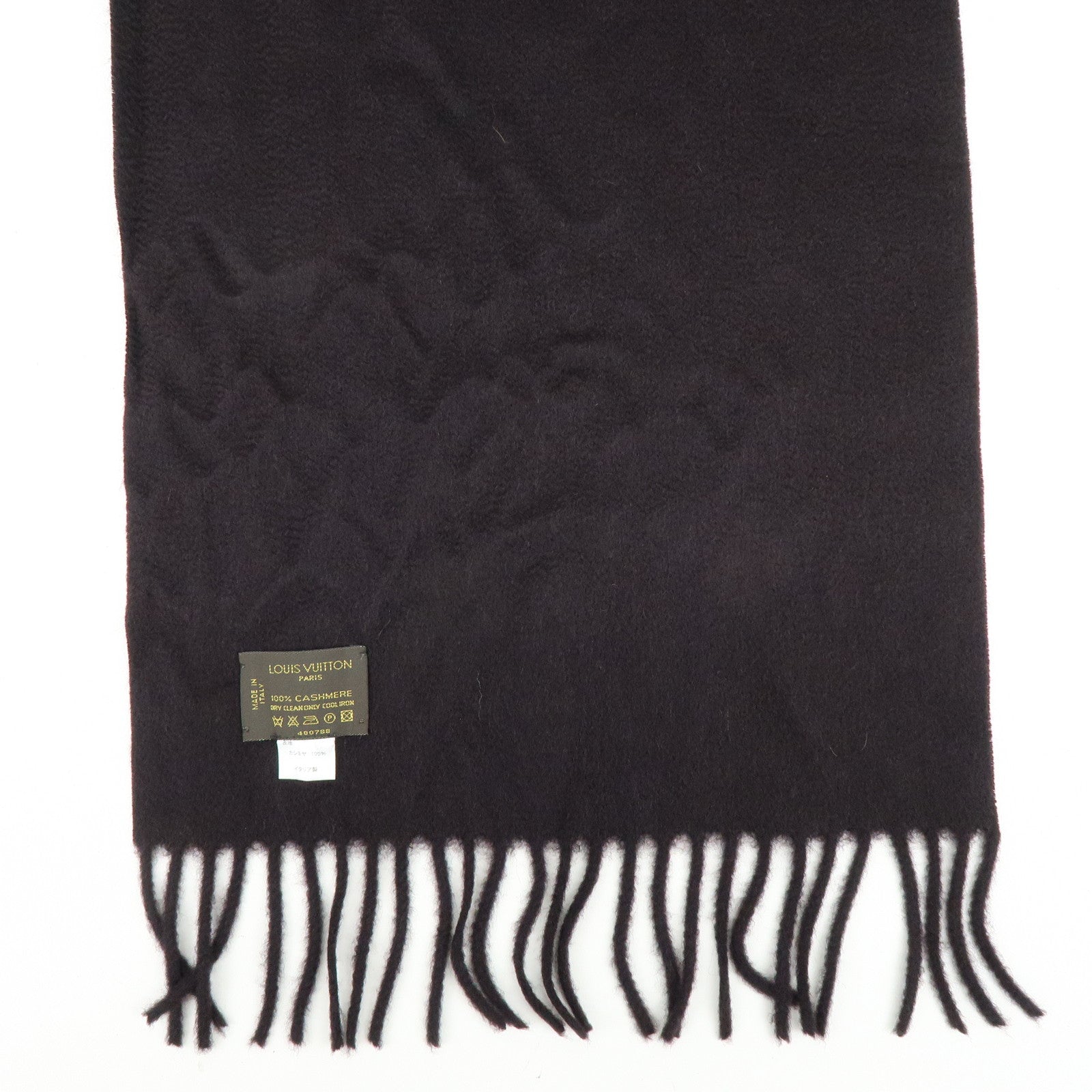 Louis Vuitton Echarpe Gelam LV Logo Cashmere 100% Scarf Black Beige