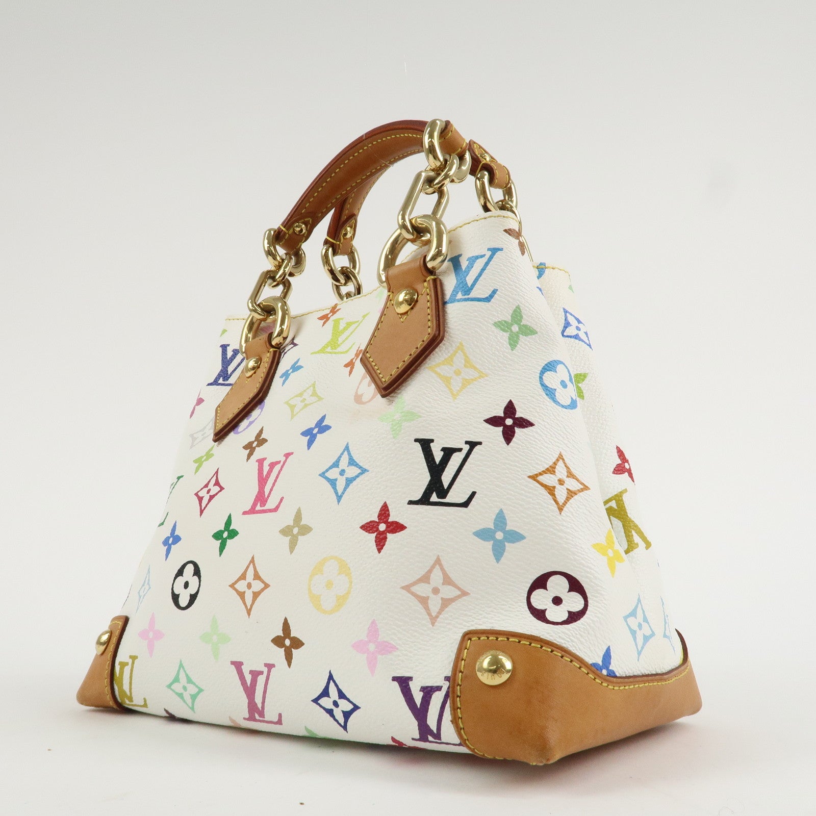 Louis Vuitton Monogram Multicolor Audra Hand Bag Blanc M40047 Used