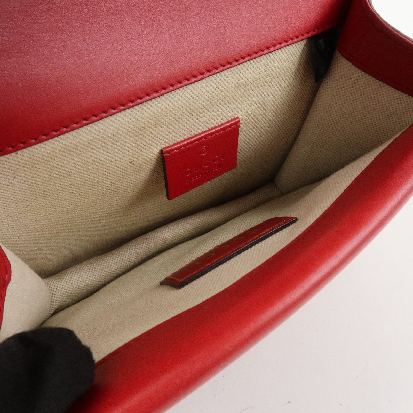 GUCCI Dionysus Leather Small Shoulder Bag Red 421970